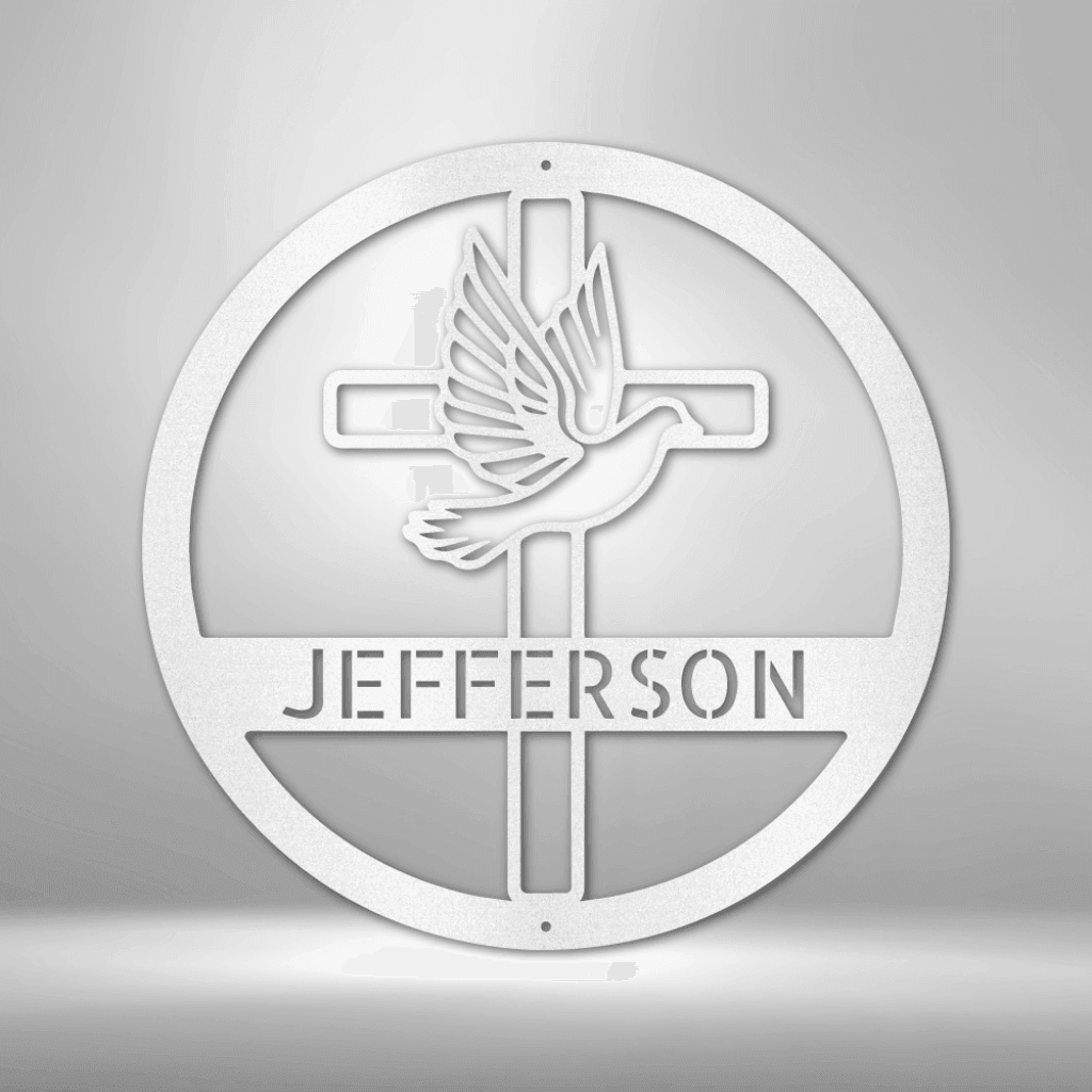 Cross with Dove Metal Wall Art - ProSteel Decor