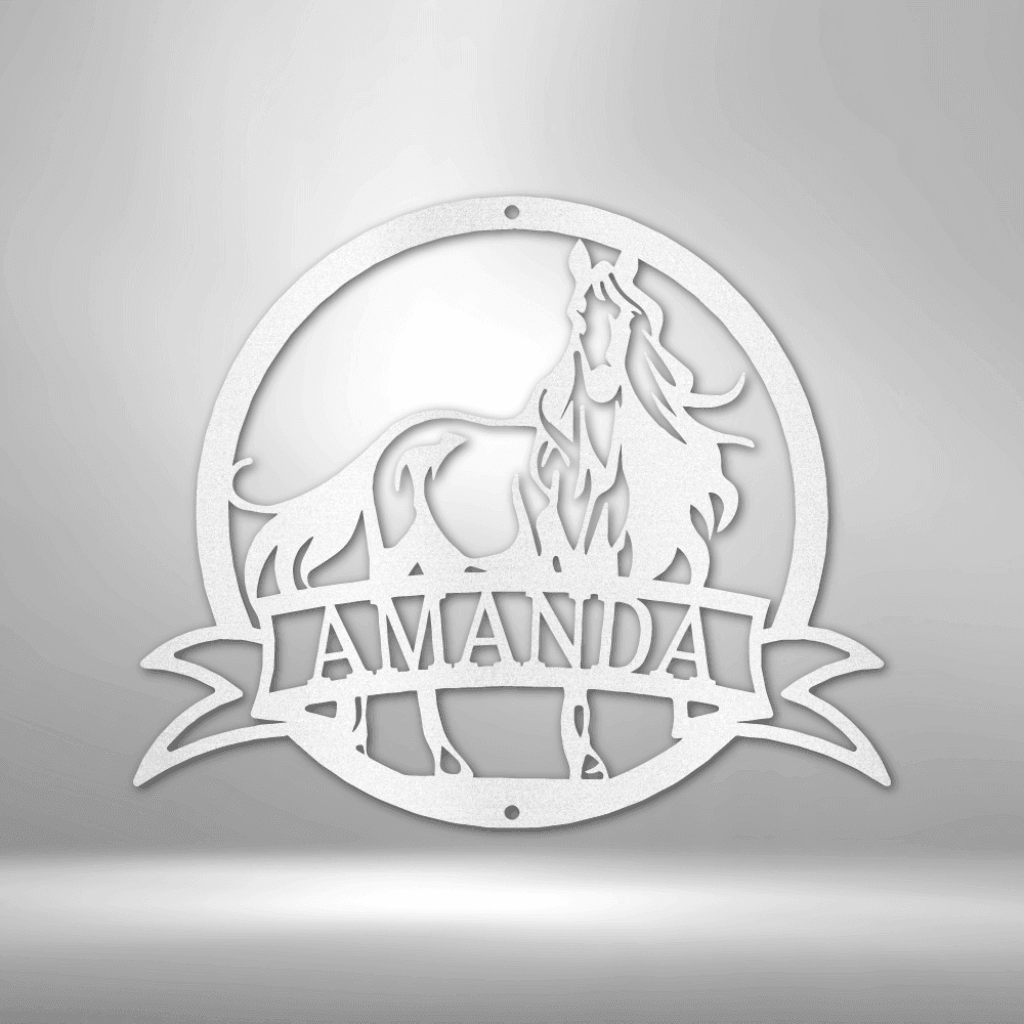 Customizable Horse Metal Wal Art Monogram - ProSteel Decor