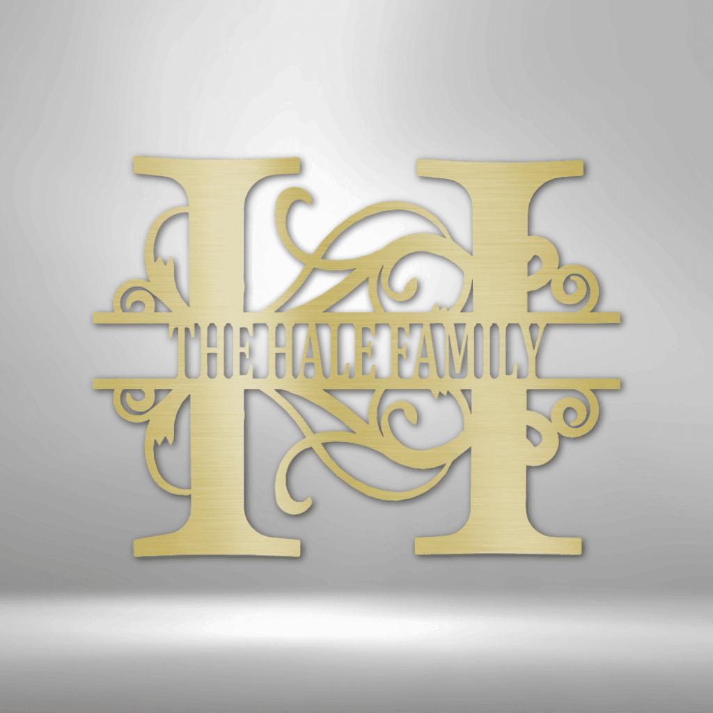 Personalized Split Letter Name Monogram - ProSteel Decor