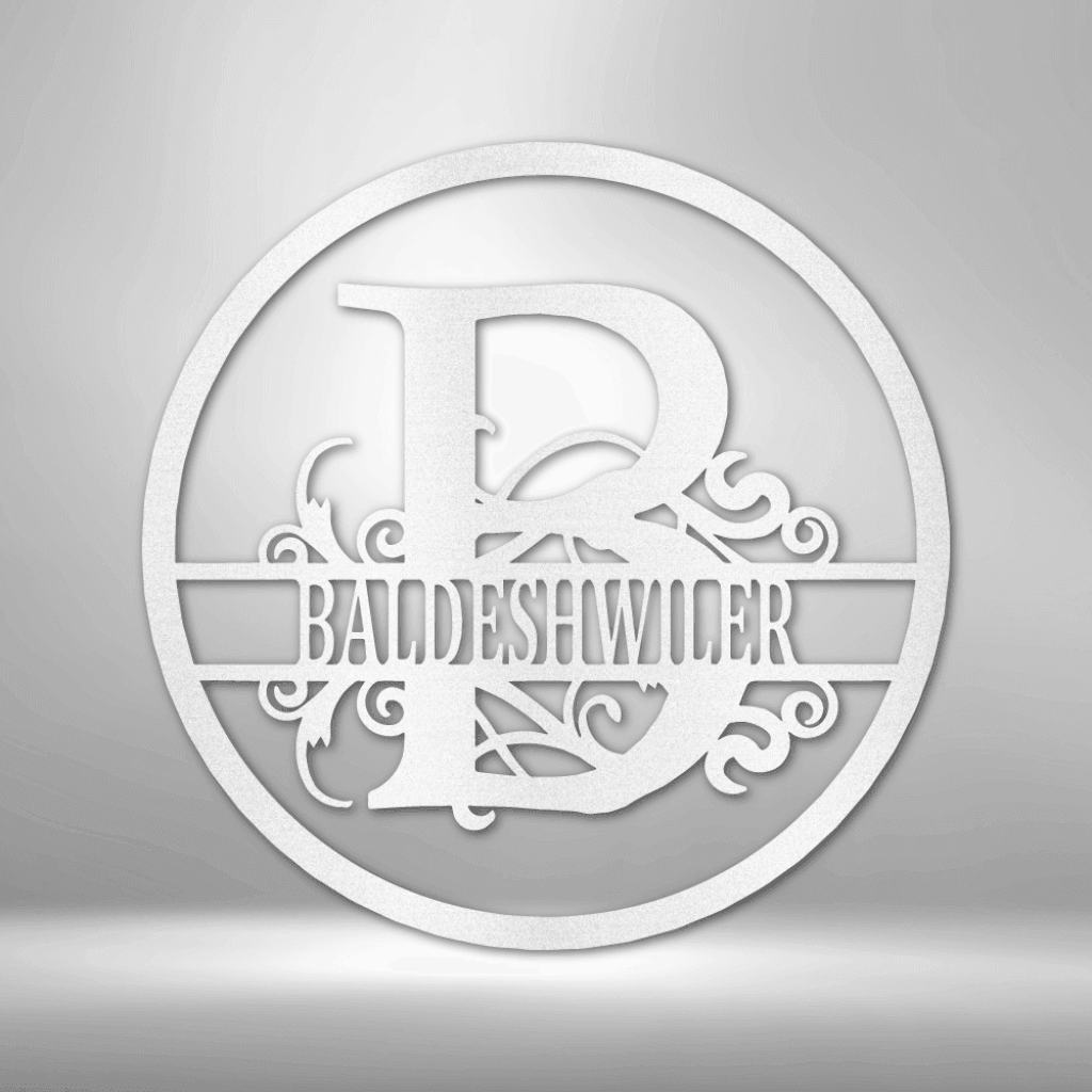Split Circle Monogram Metal Wall Art - ProSteel Decor