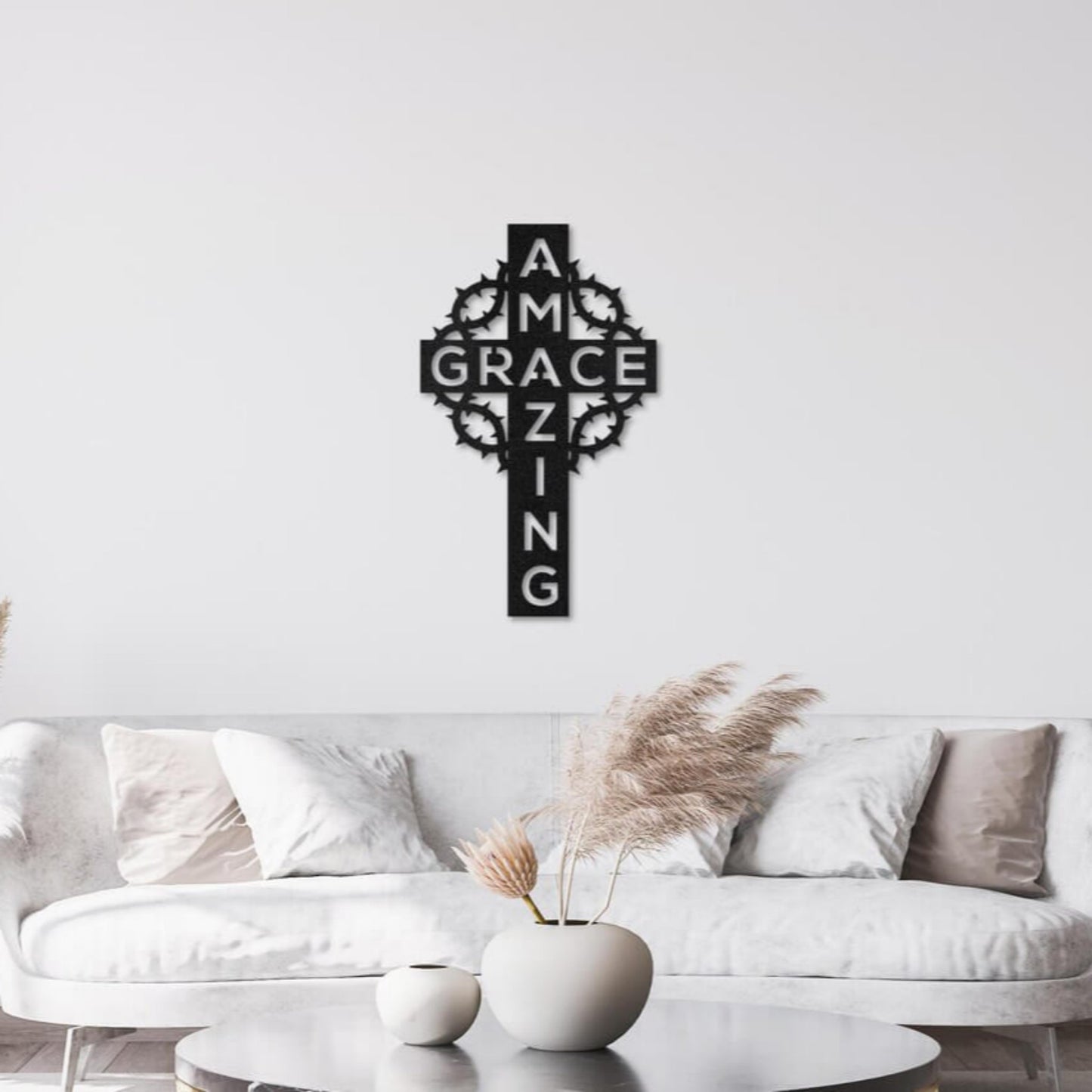 Amazing Grace Christian Metal Wall Art