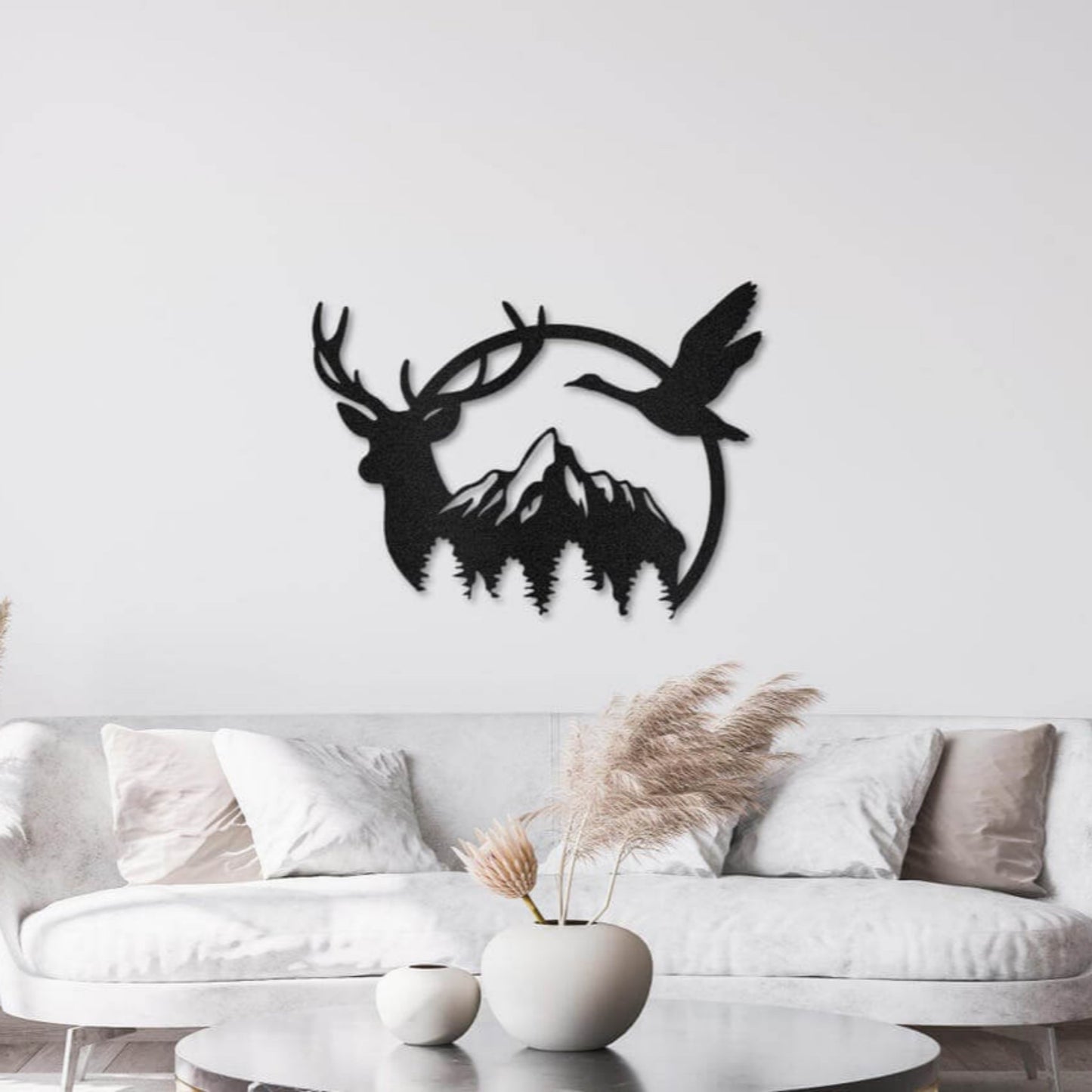 Deer and Duck Metal Wall Art