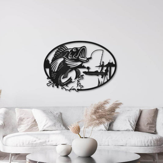 Fishing Metal Wall Art