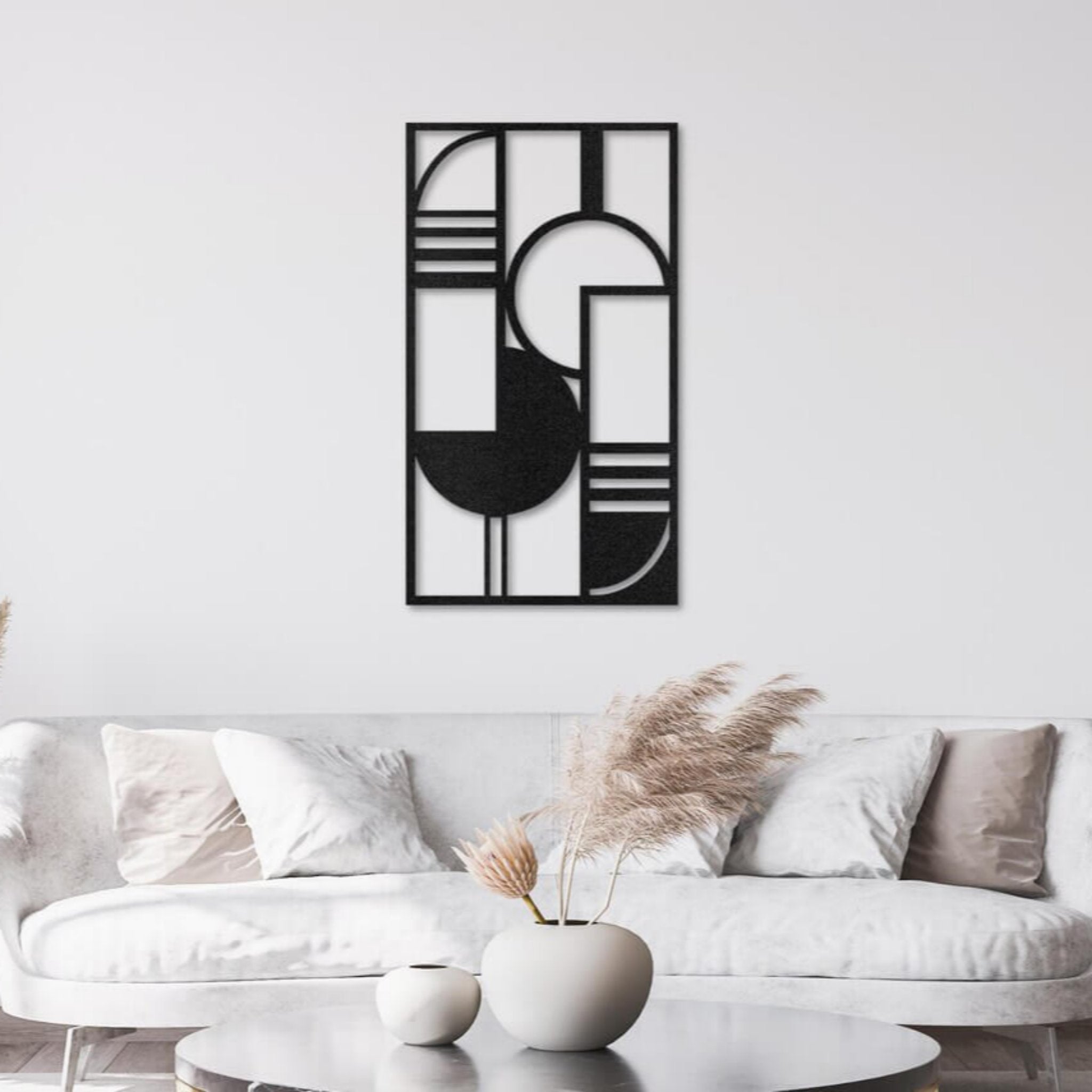 Geometric Abstract Metal Wall Art