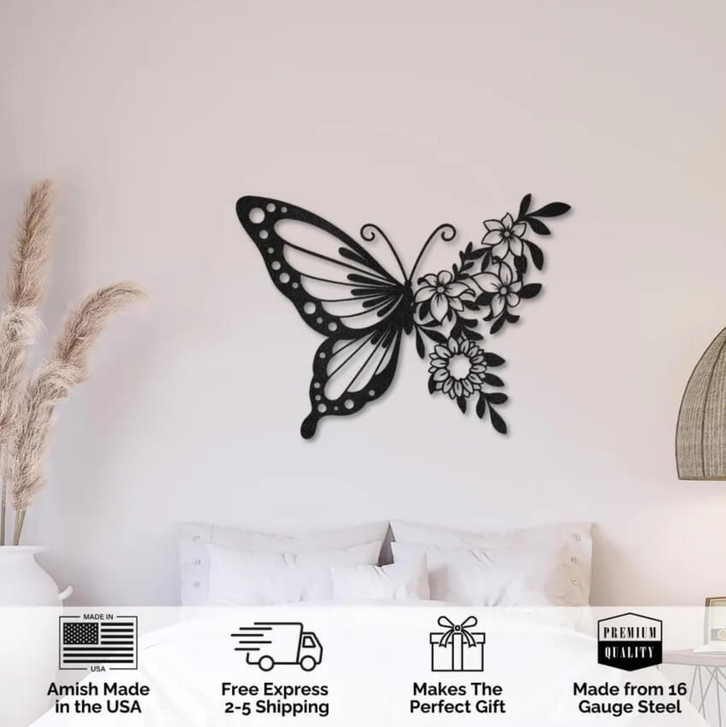 Metal Butterfly Wall Art