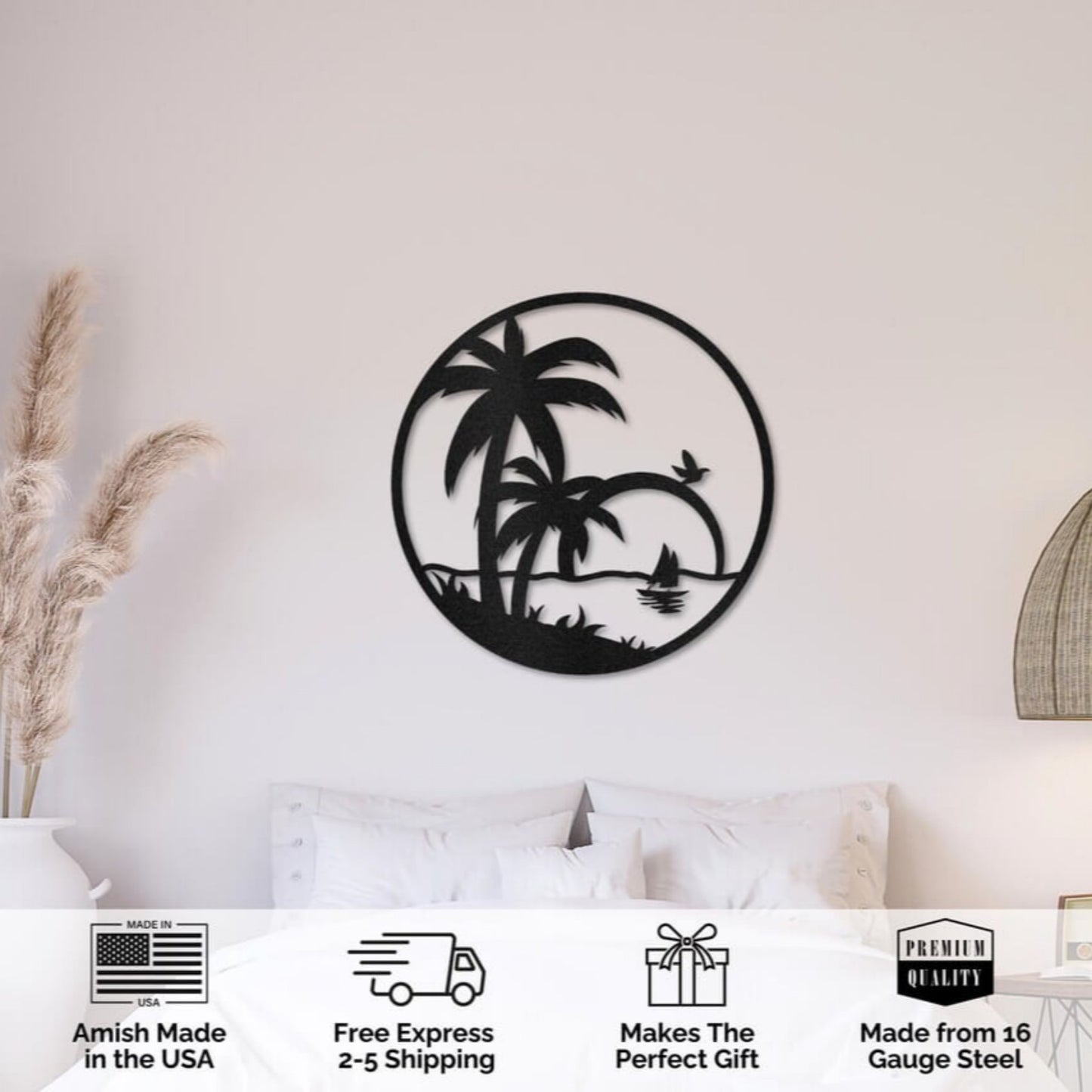 Coastal Beach Metal Wall Art