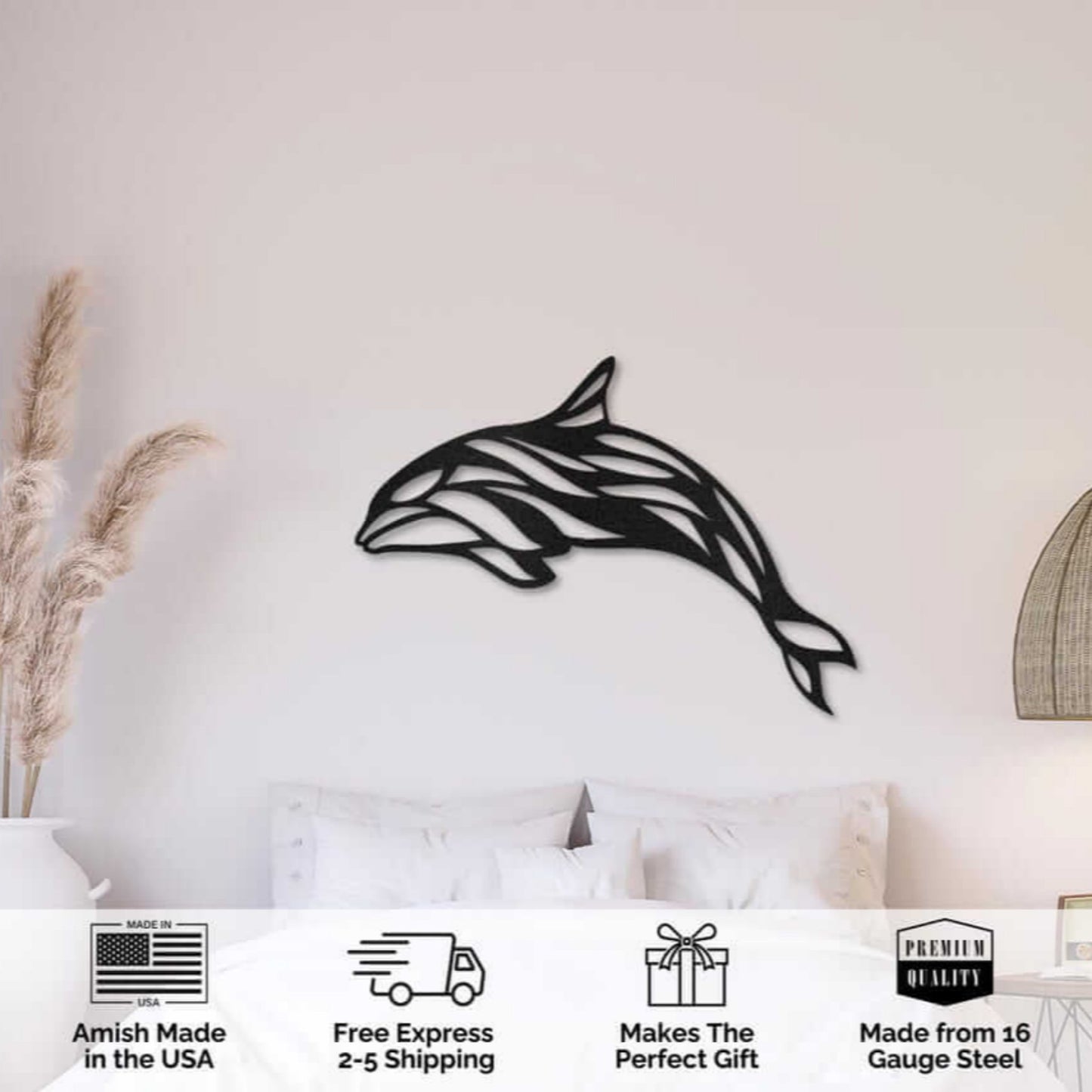 Dolphin Metal Wall Art