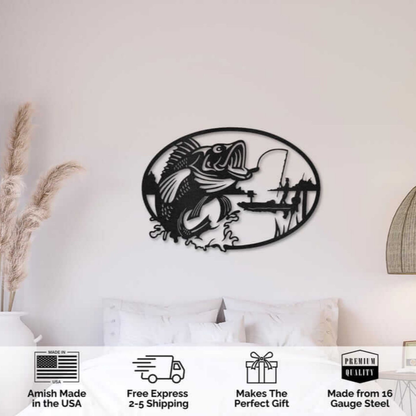 Fishing Metal Wall Art