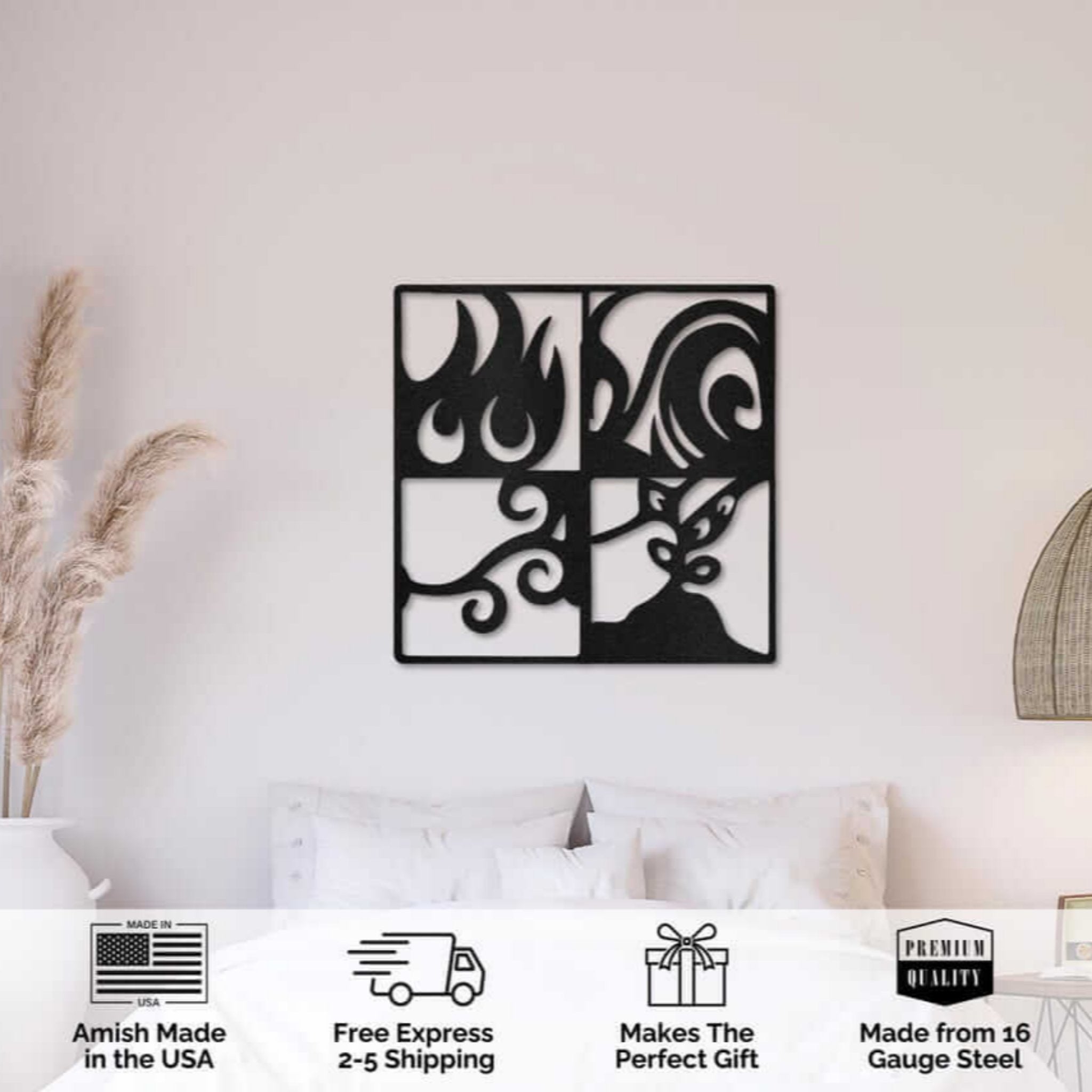 Four Nature Elements Wall Art