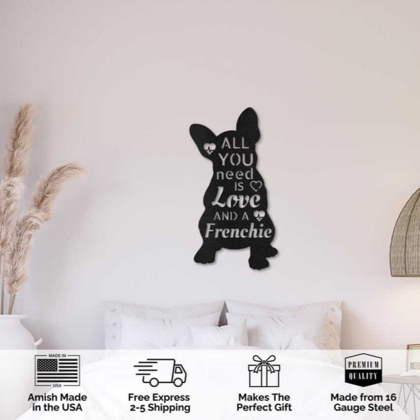 French Bulldog Metal Wall Art