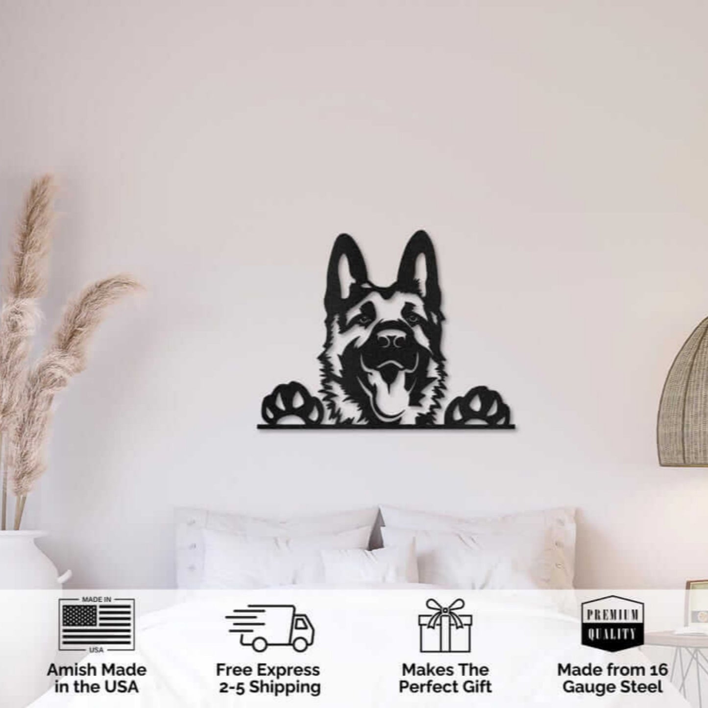 German Shepherd Metal Wall Art