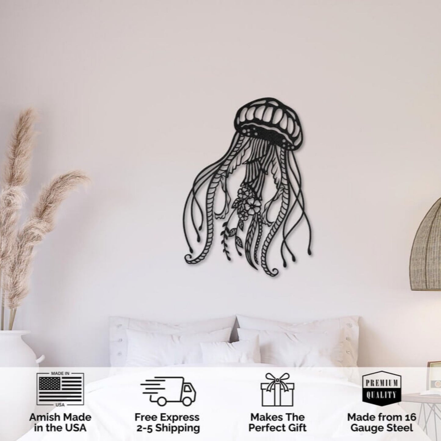 Jellyfish Metal Wall Art