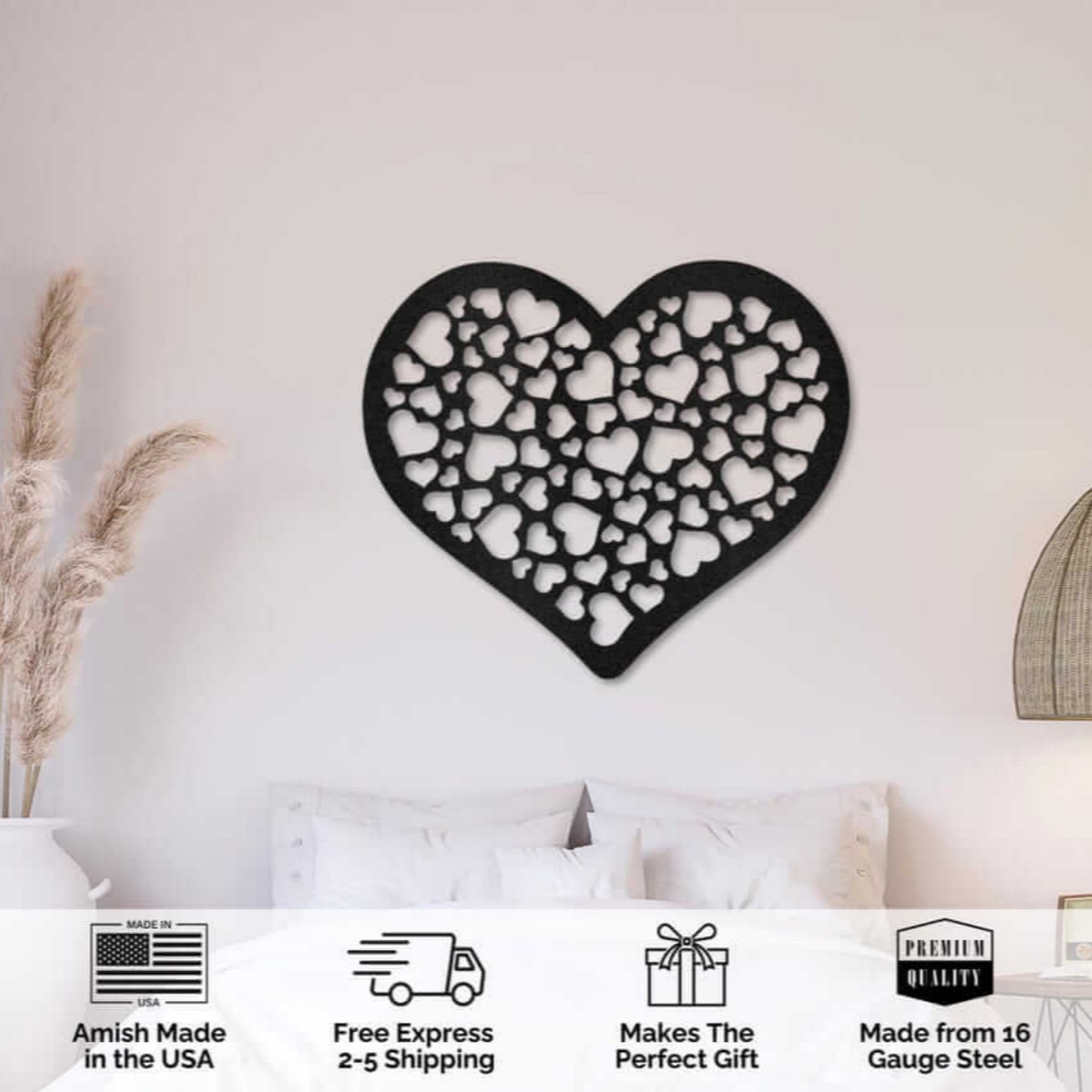 Love Heart Metal Wall Art