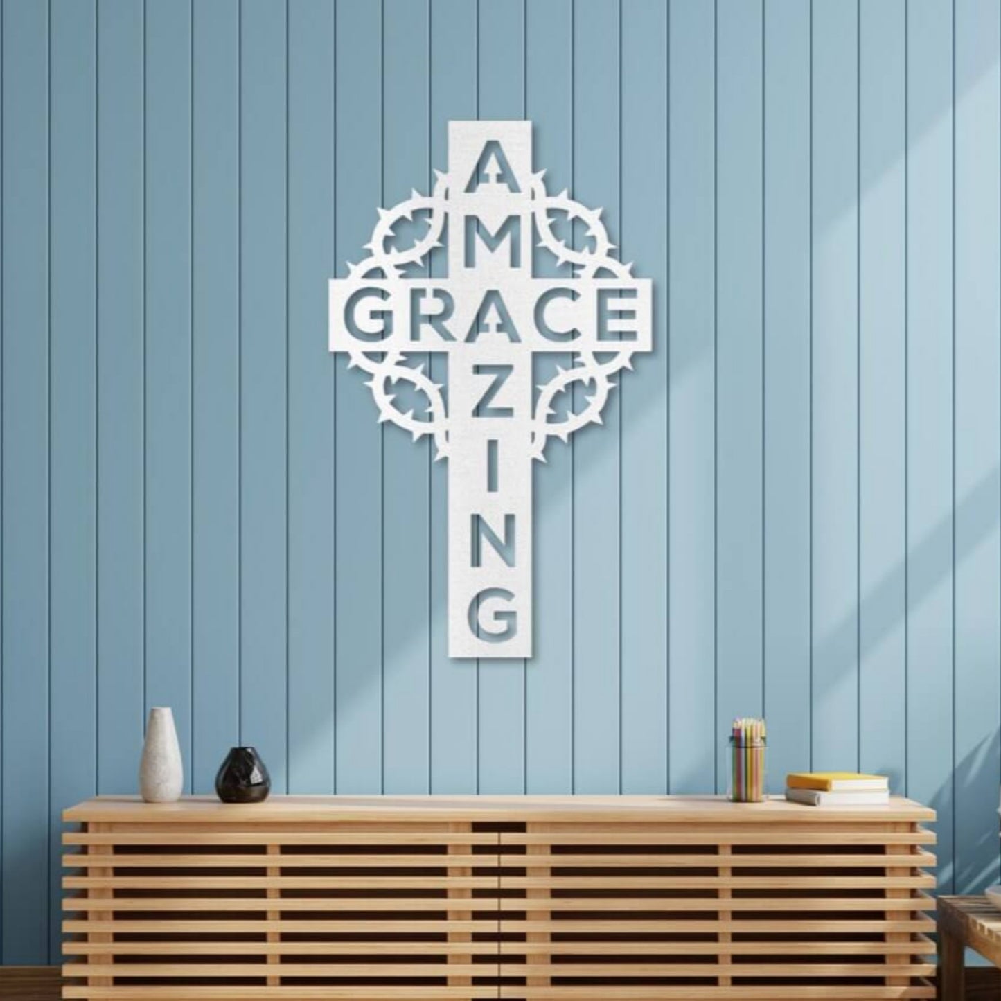 Amazing Grace Christian Metal Wall Art