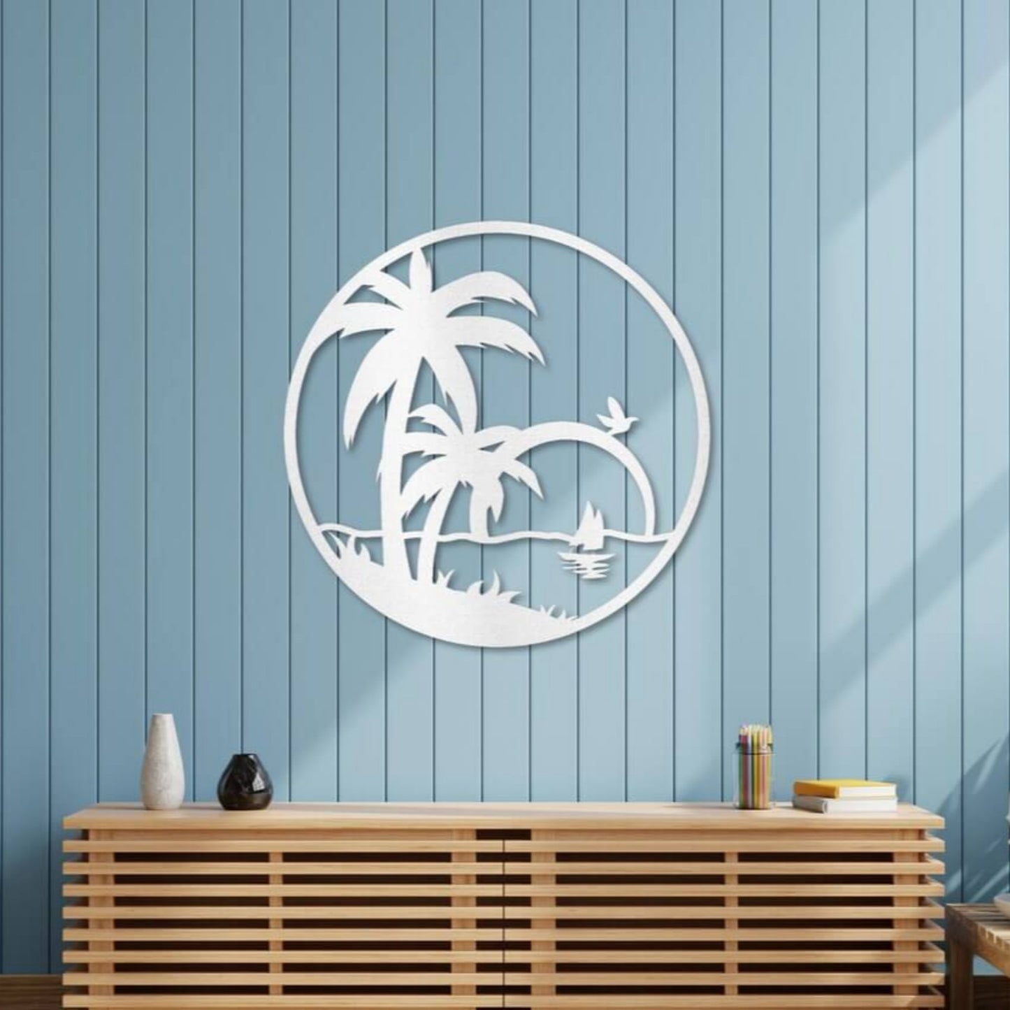 Coastal Beach Metal Wall Art