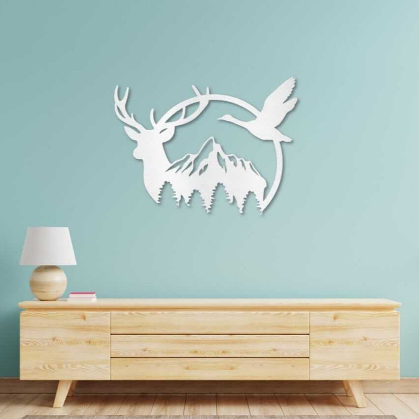 Deer and Duck Metal Wall Art