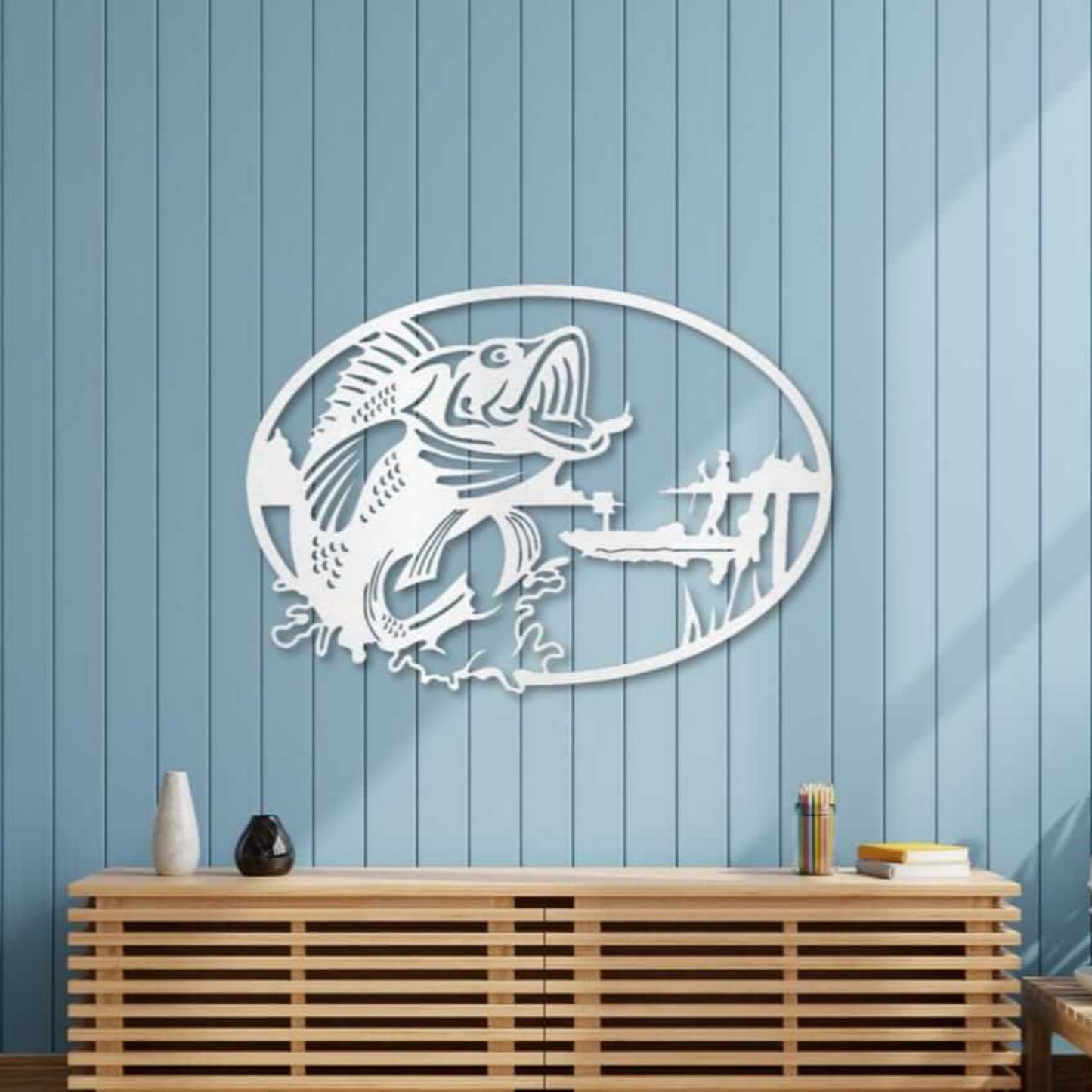 Fishing Metal Wall Art