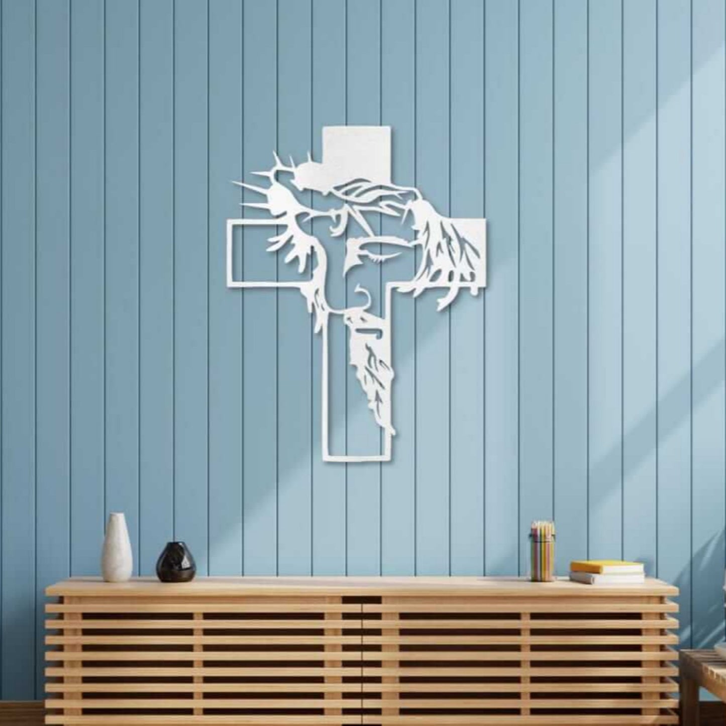 Jesus Cross Christian Metal Wall Art