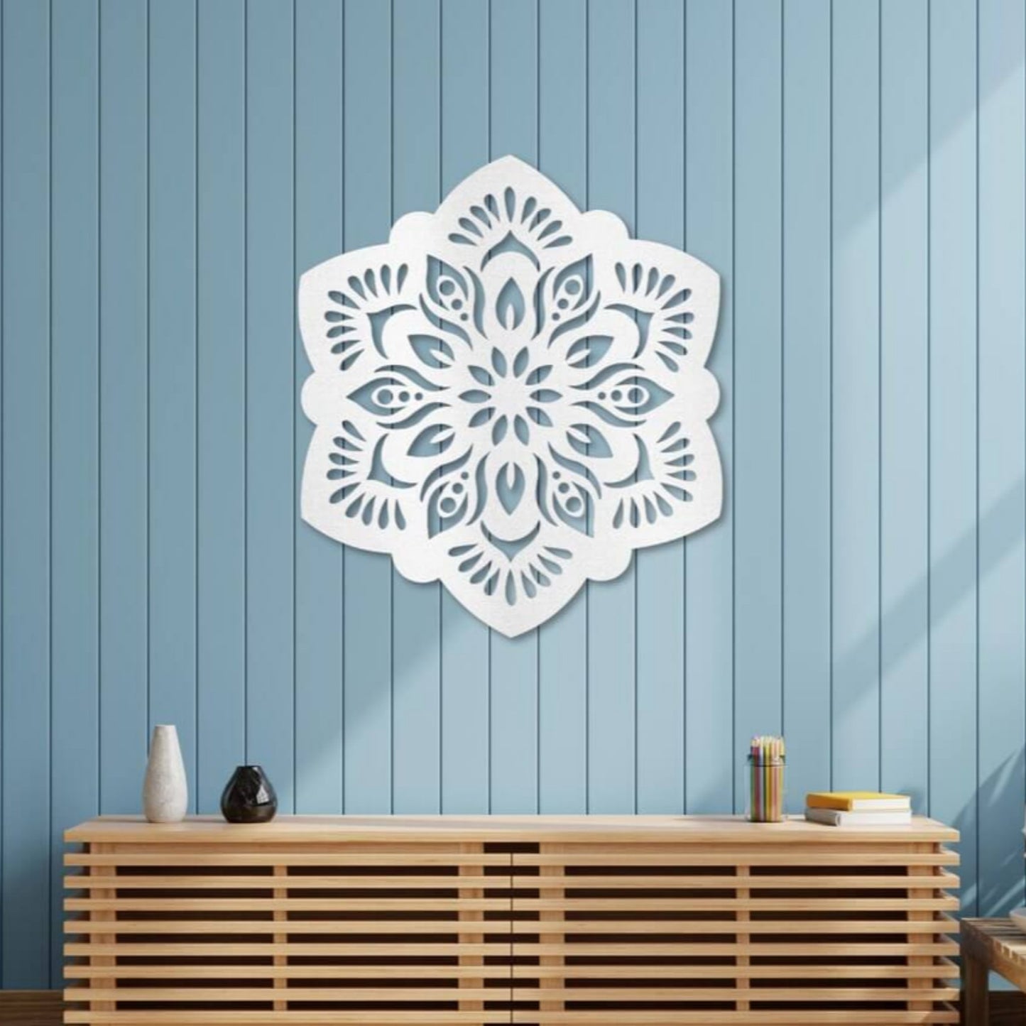 Lotus Flower Mandala Metal Wall Art