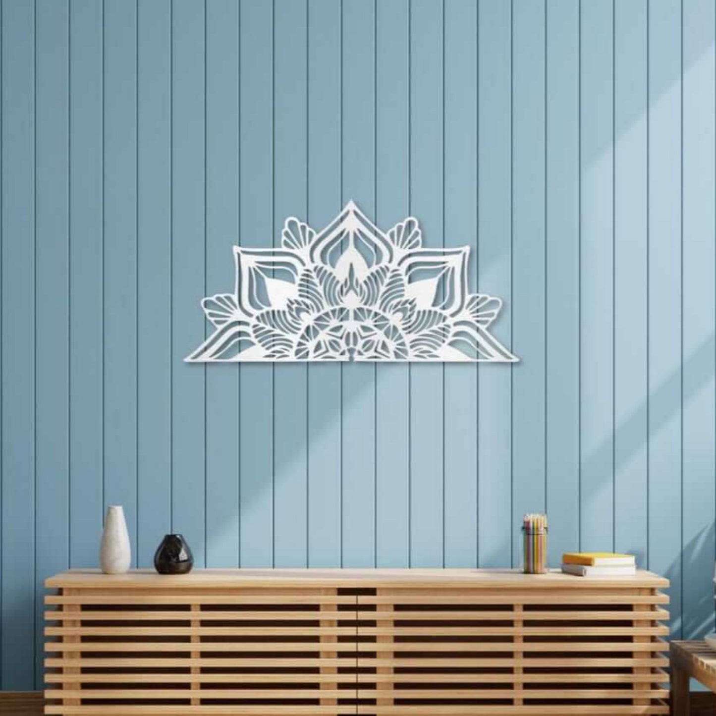 Mandala Metal Wall Art, Flower Wall Decor, Lotus Flower Wall Art, Bedroom Decor, Gift for Her (MEM)