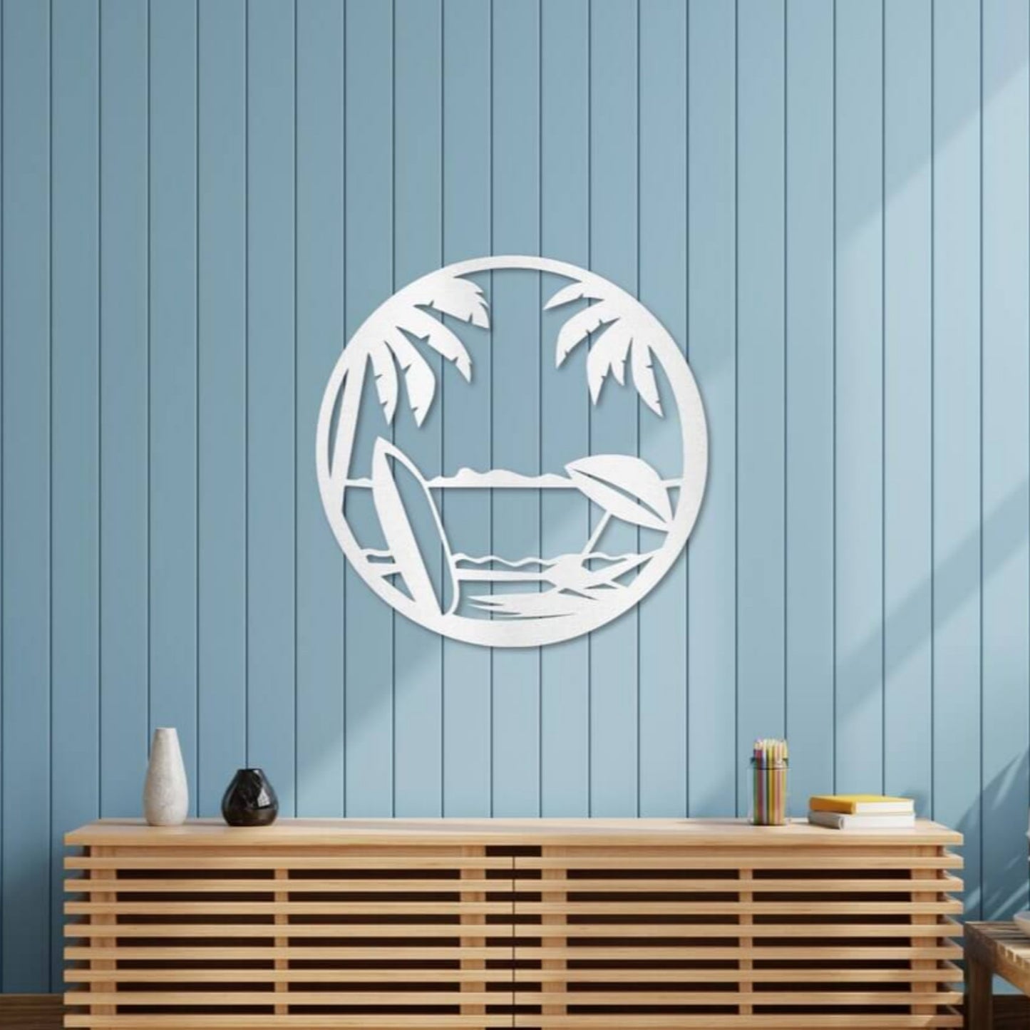 Coastal Beach Metal Wall Art