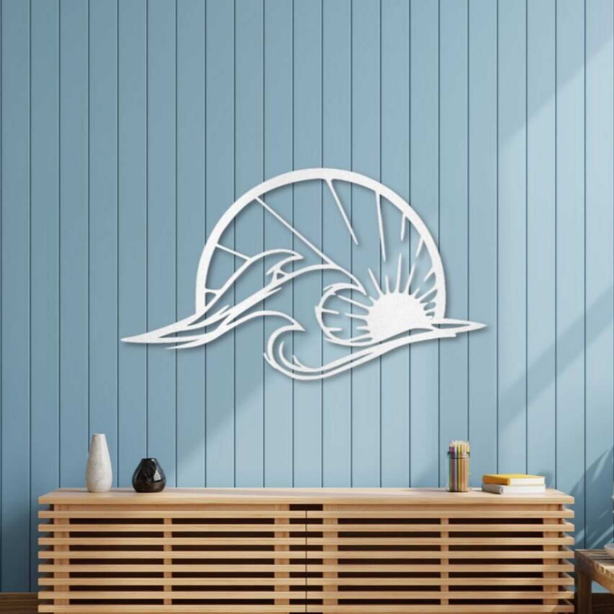 Sun And Wave Metal Wall Art