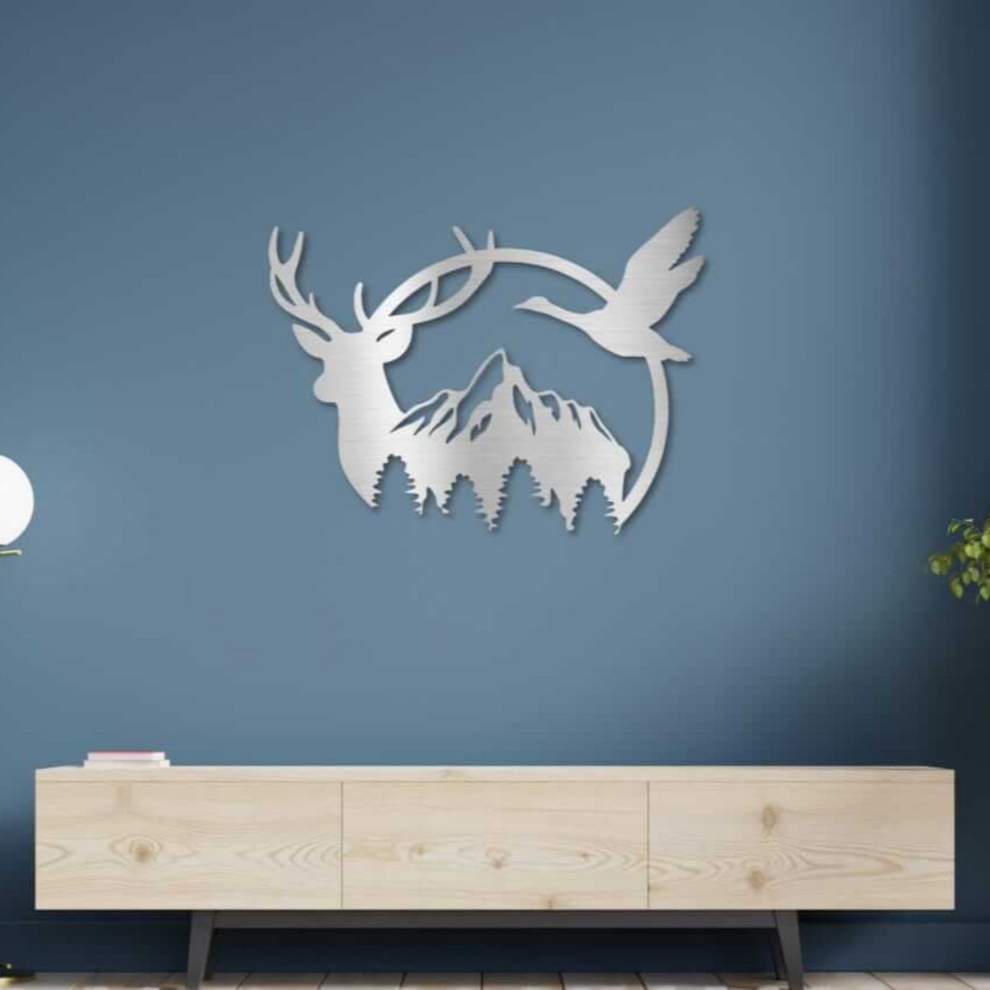 Deer and Duck Metal Wall Art