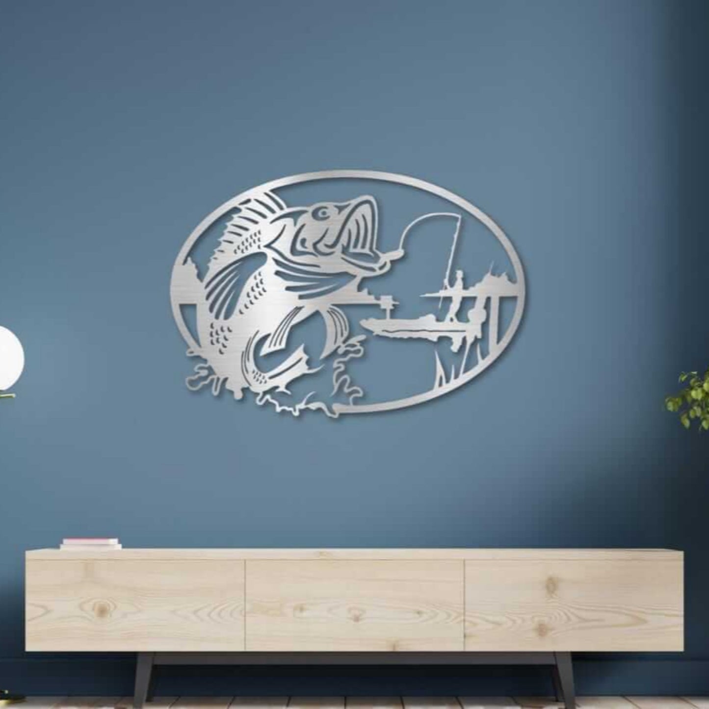 Fishing Metal Wall Art