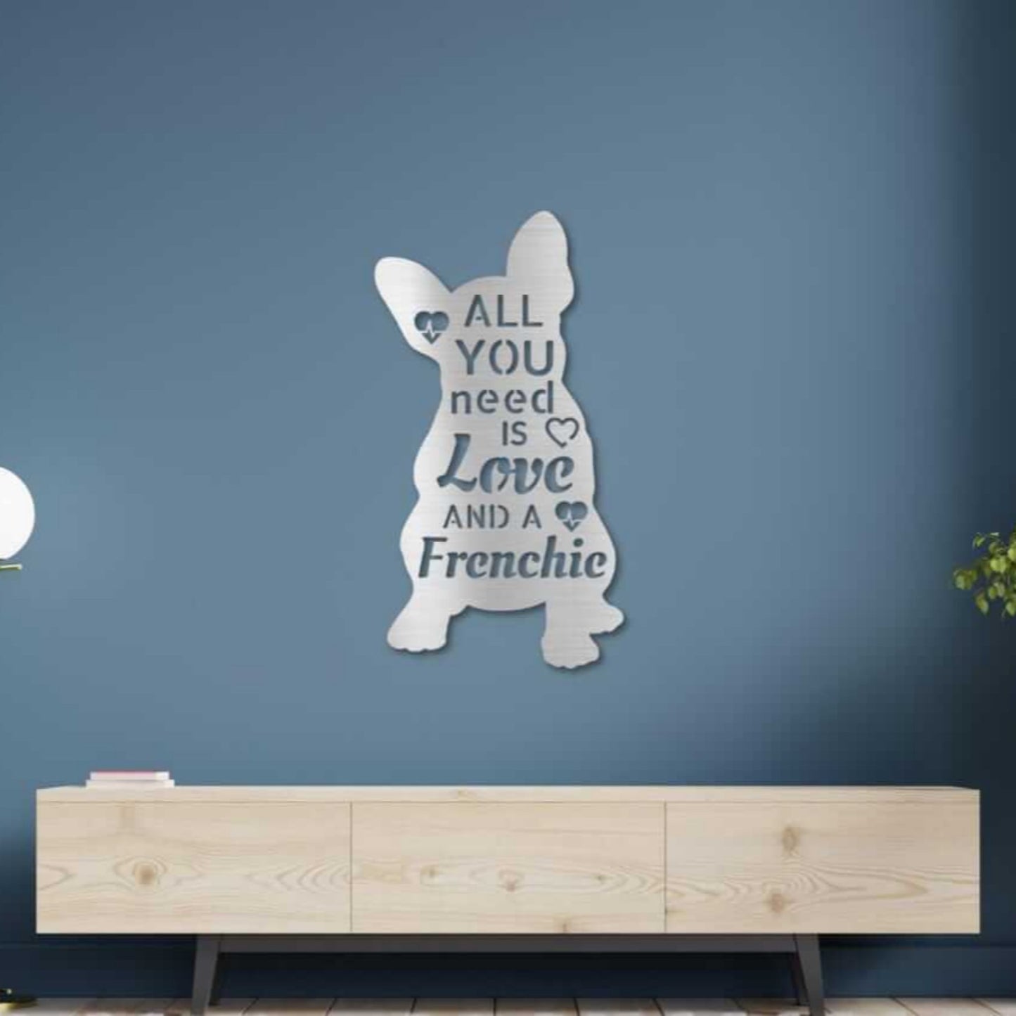 French Bulldog Metal Wall Art