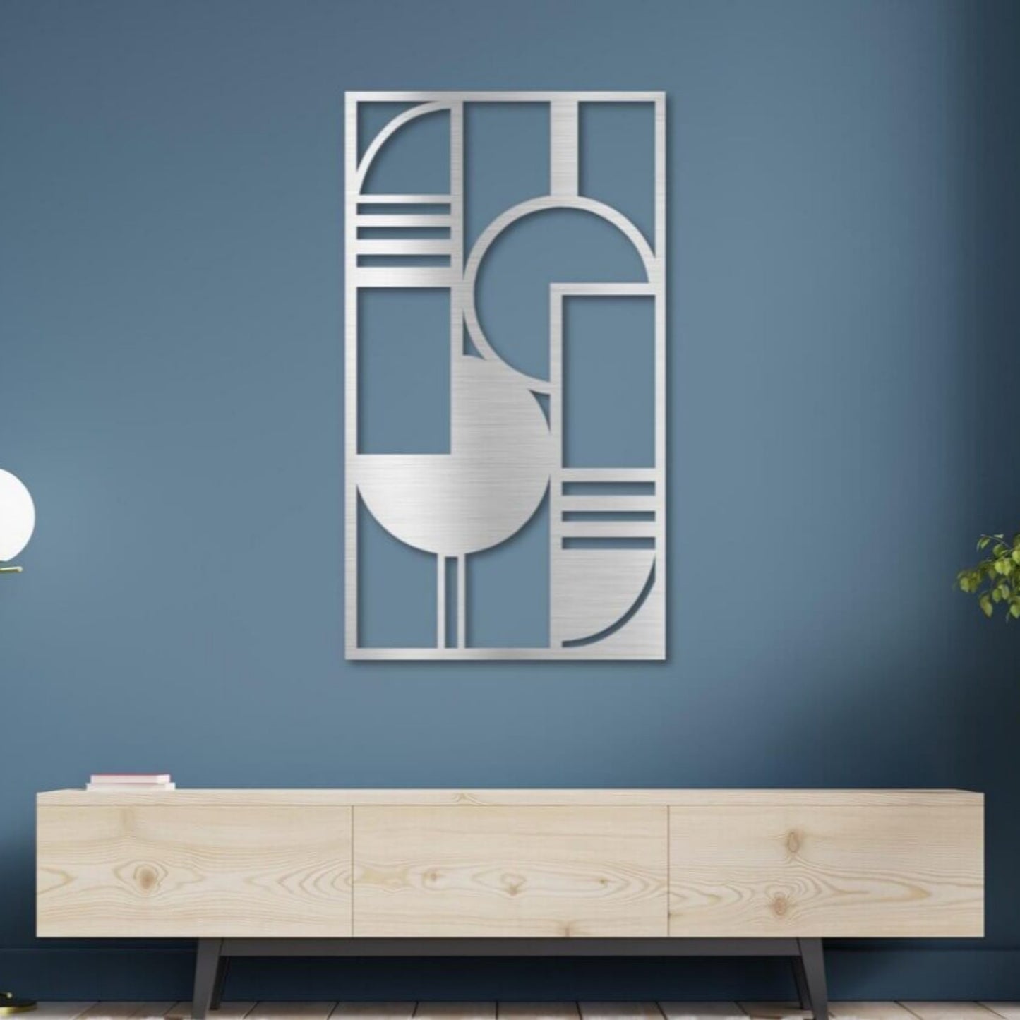 Geometric Abstract Metal Wall Art