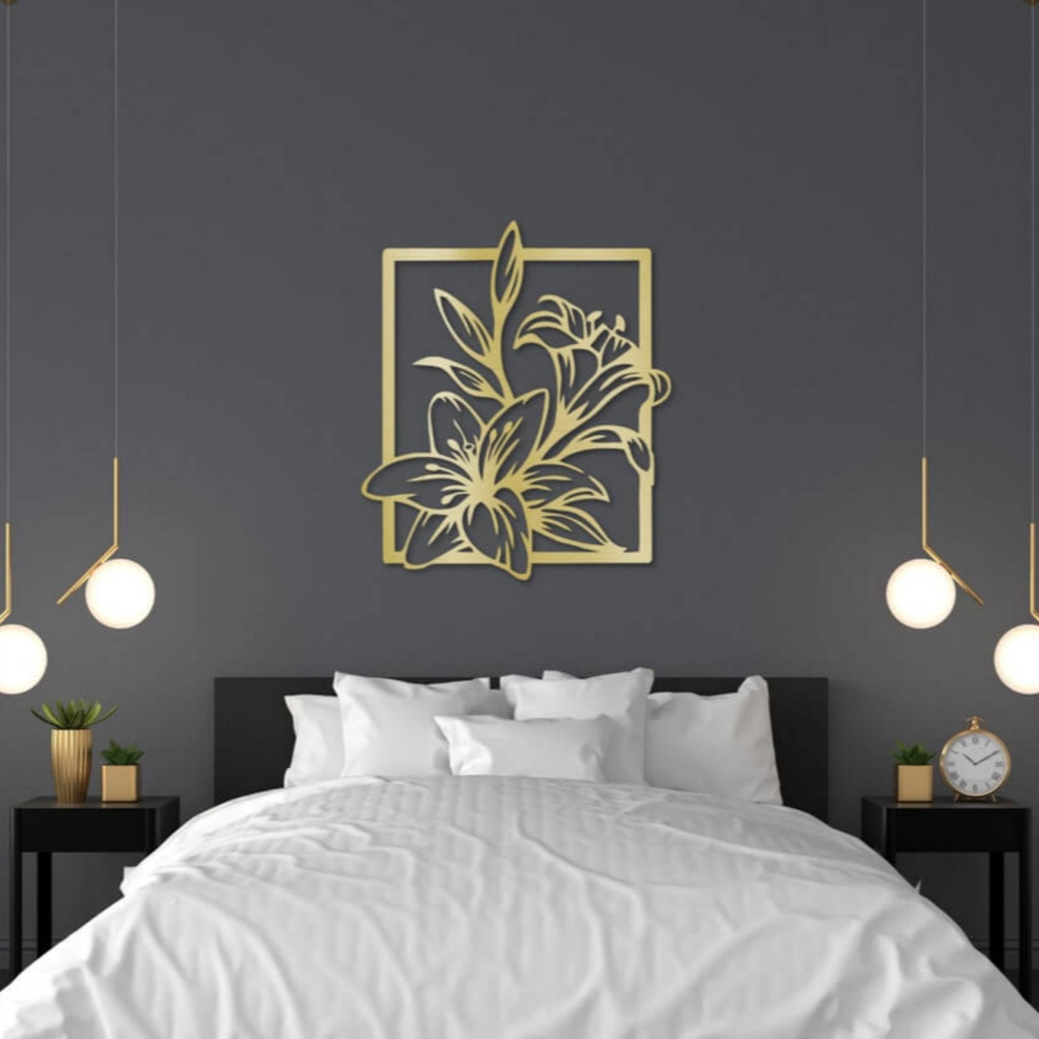 Lily Flower Metal Wall Art