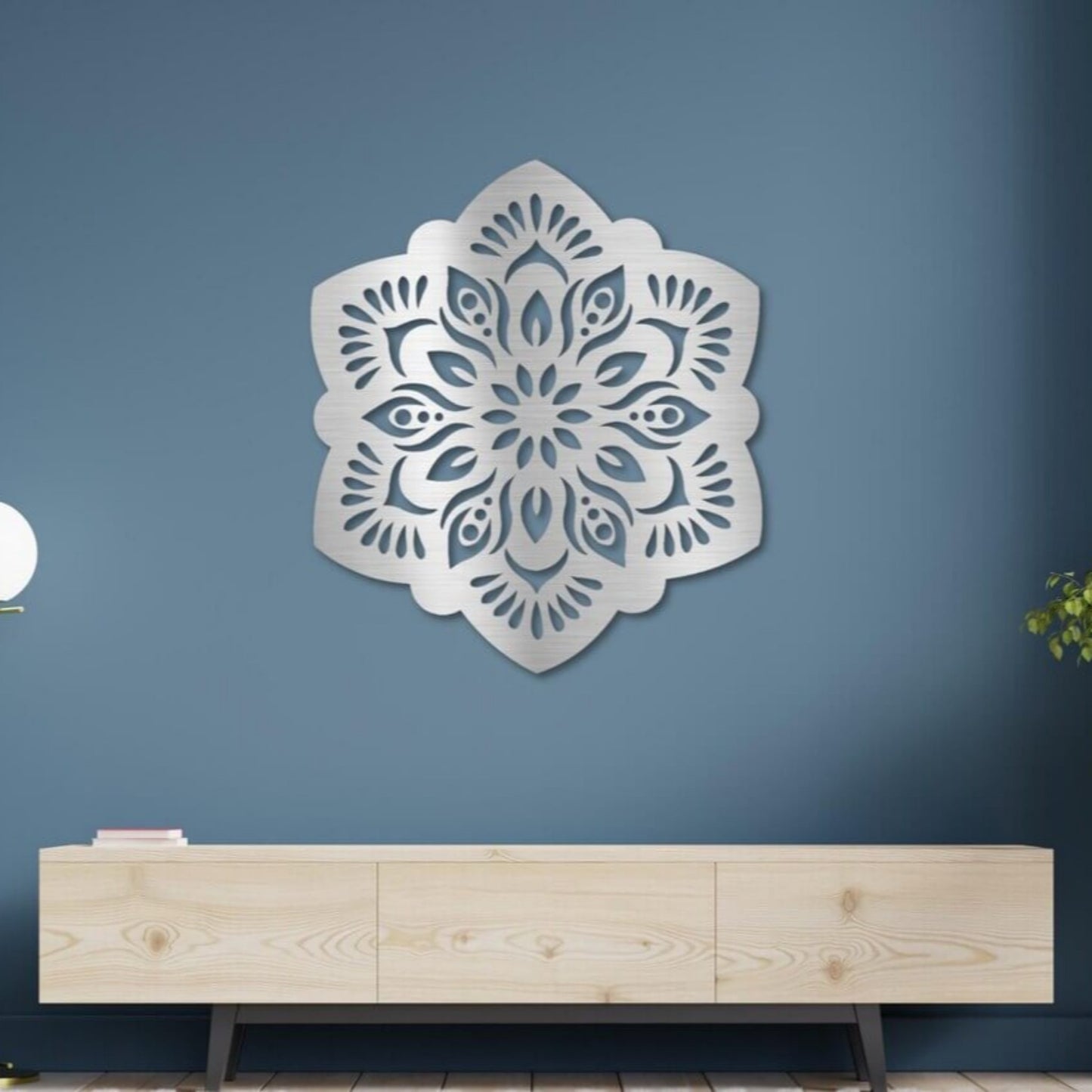 Lotus Flower Mandala Metal Wall Art