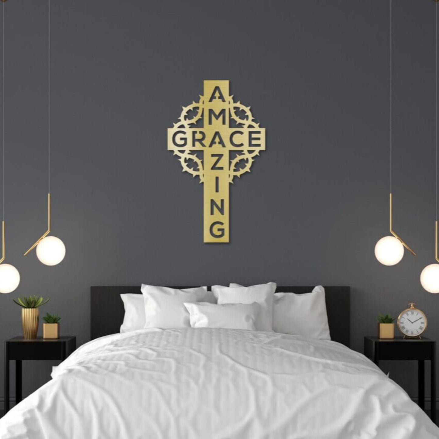 Amazing Grace Christian Metal Wall Art