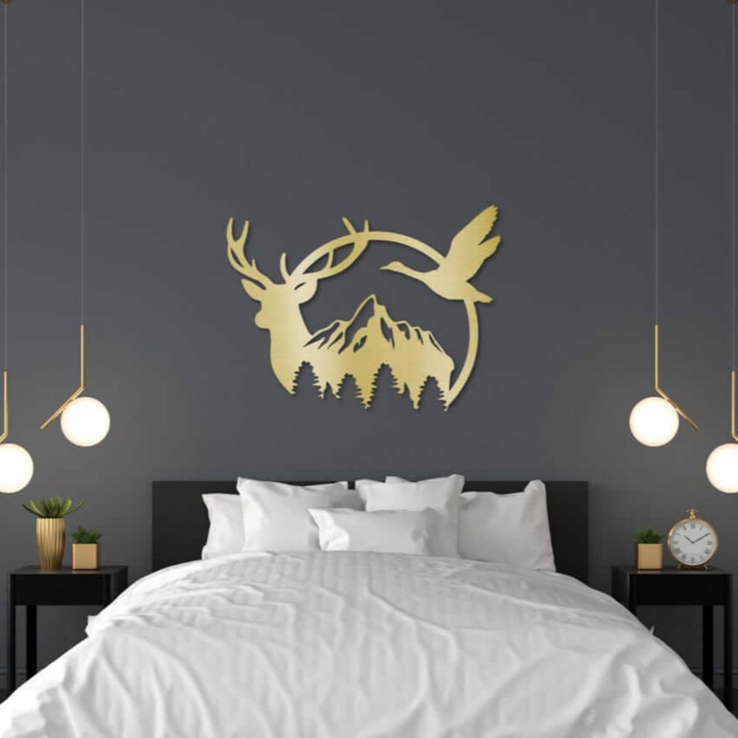 Deer and Duck Metal Wall Art