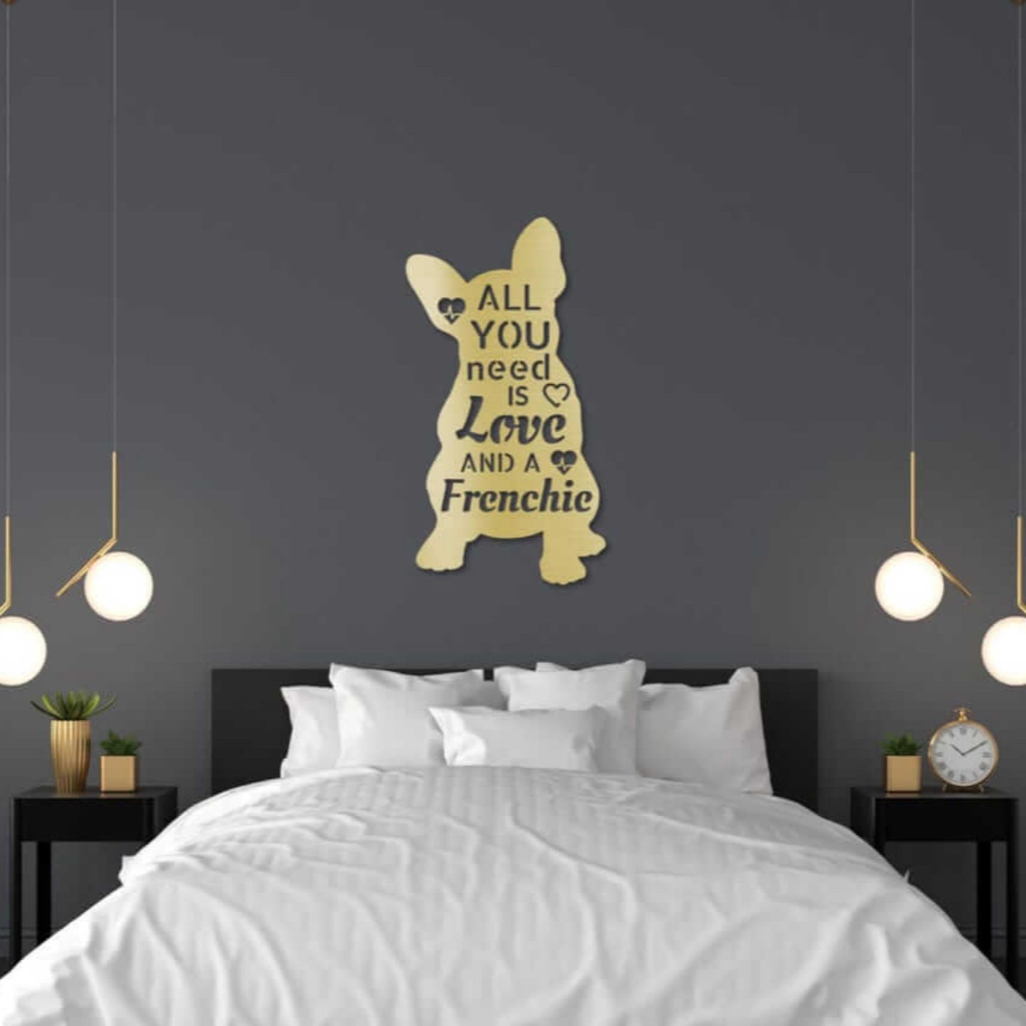 French Bulldog Metal Wall Art