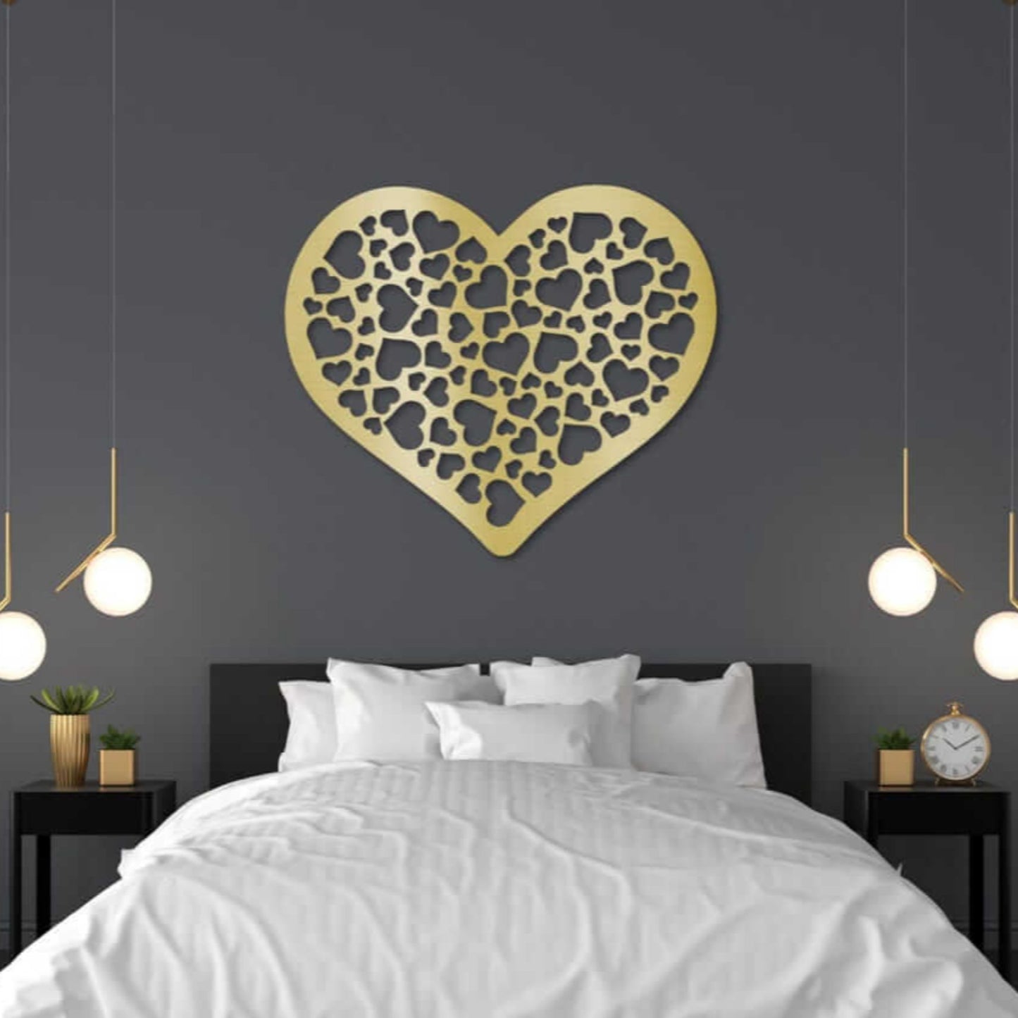 Love Heart Metal Wall Art