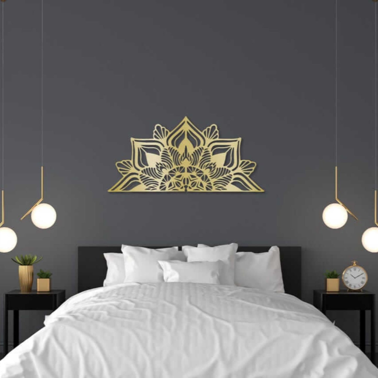 Mandala Metal Wall Art, Flower Wall Decor, Lotus Flower Wall Art, Bedroom Decor, Gift for Her (MEM)