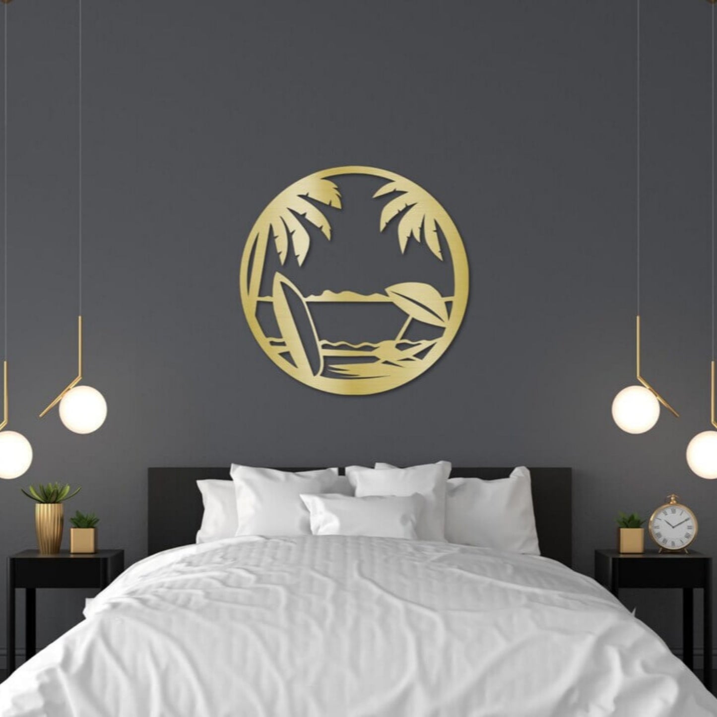 Coastal Beach Metal Wall Art