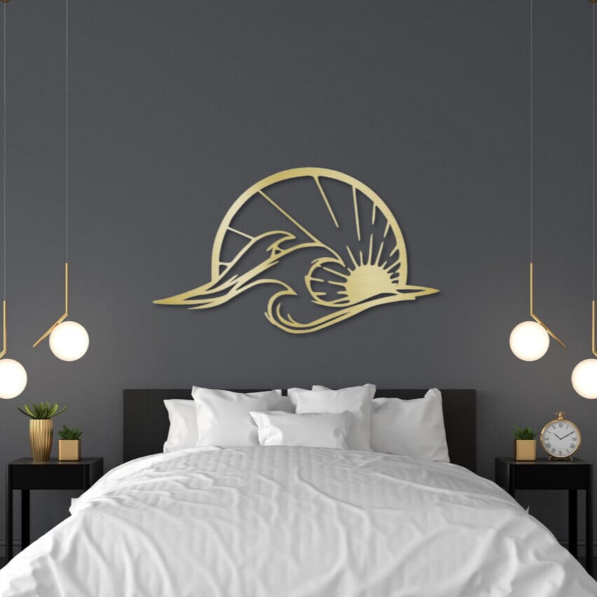 Sun And Wave Metal Wall Art