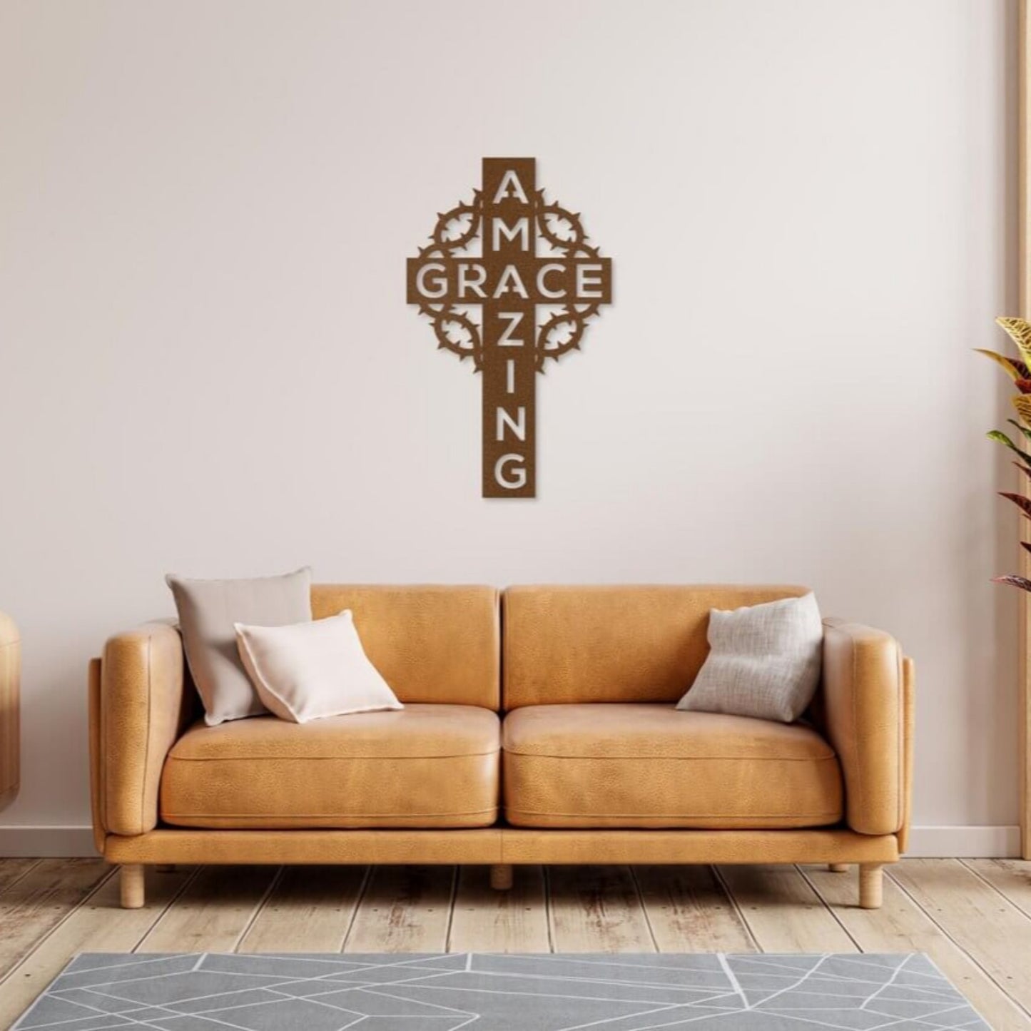 Amazing Grace Christian Metal Wall Art