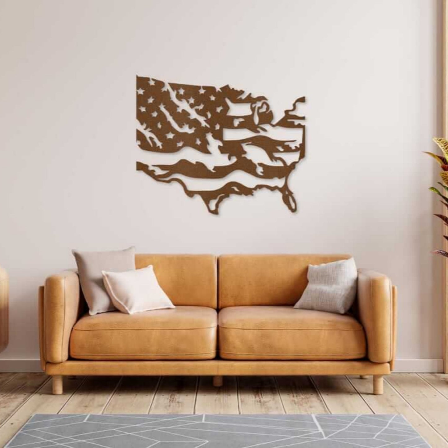 Tattered American Flag Metal Wall Art