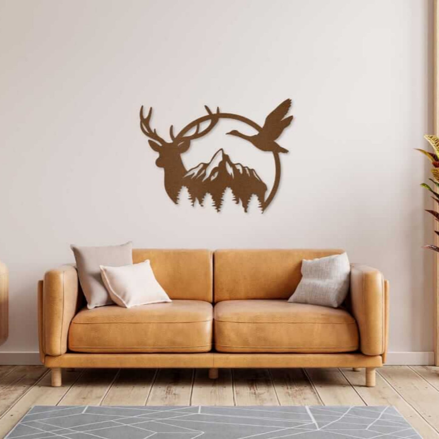 Deer and Duck Metal Wall Art