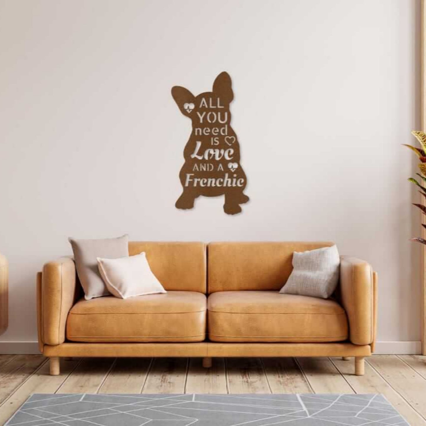 French Bulldog Metal Wall Art