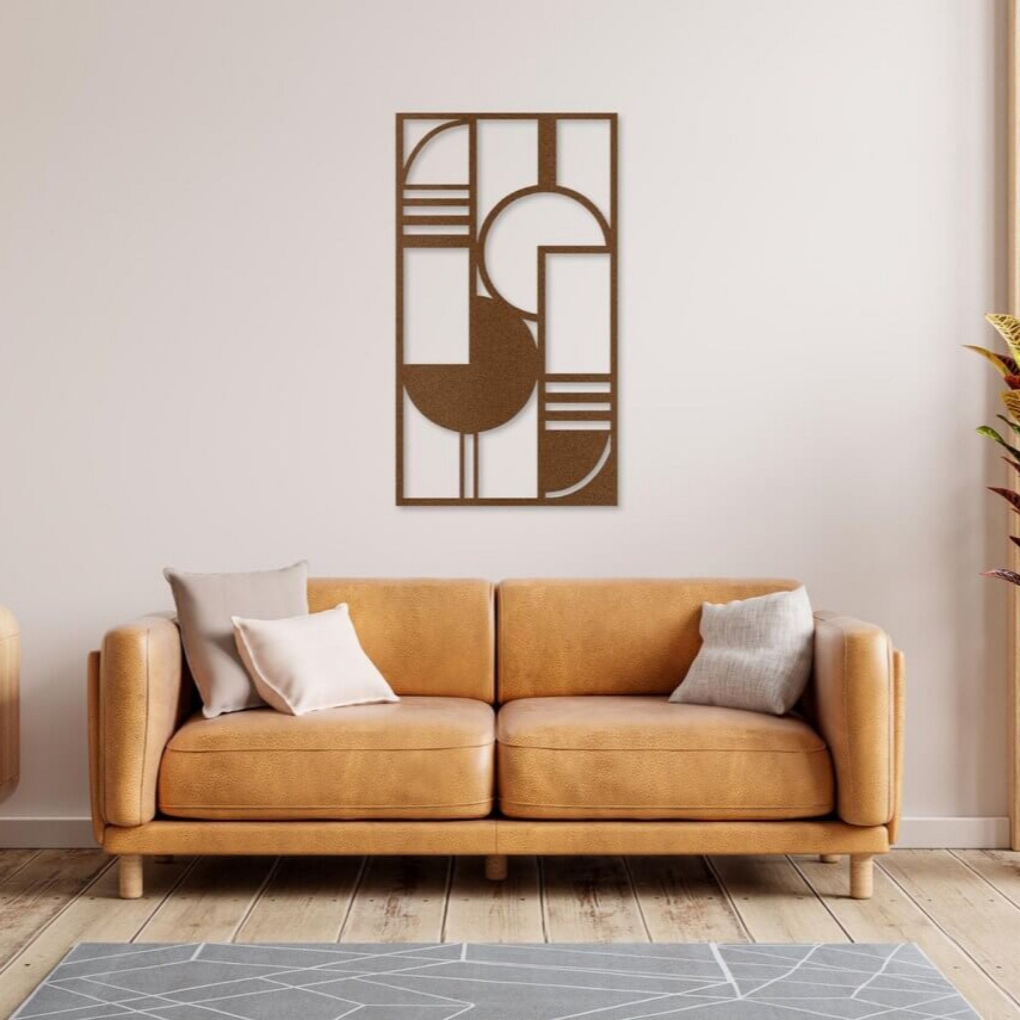 Geometric Abstract Metal Wall Art