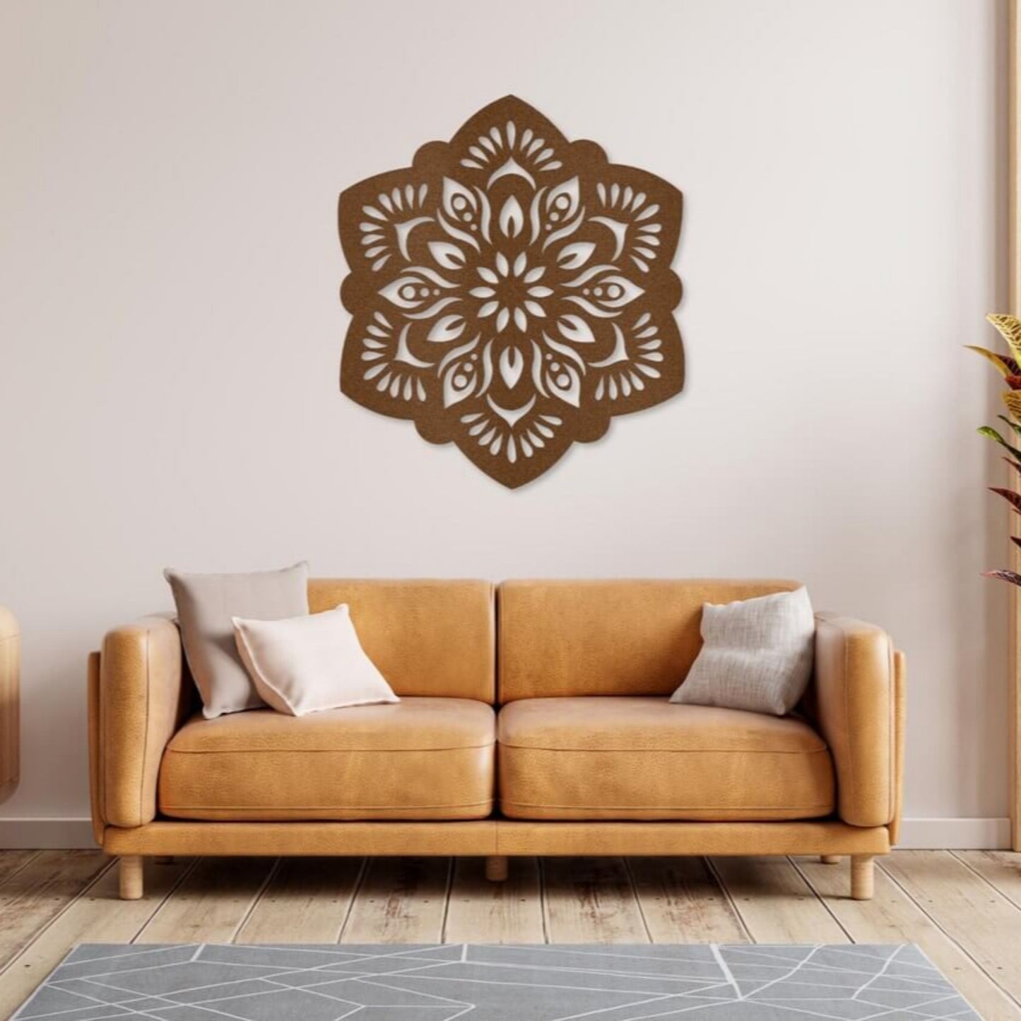 Lotus Flower Mandala Metal Wall Art