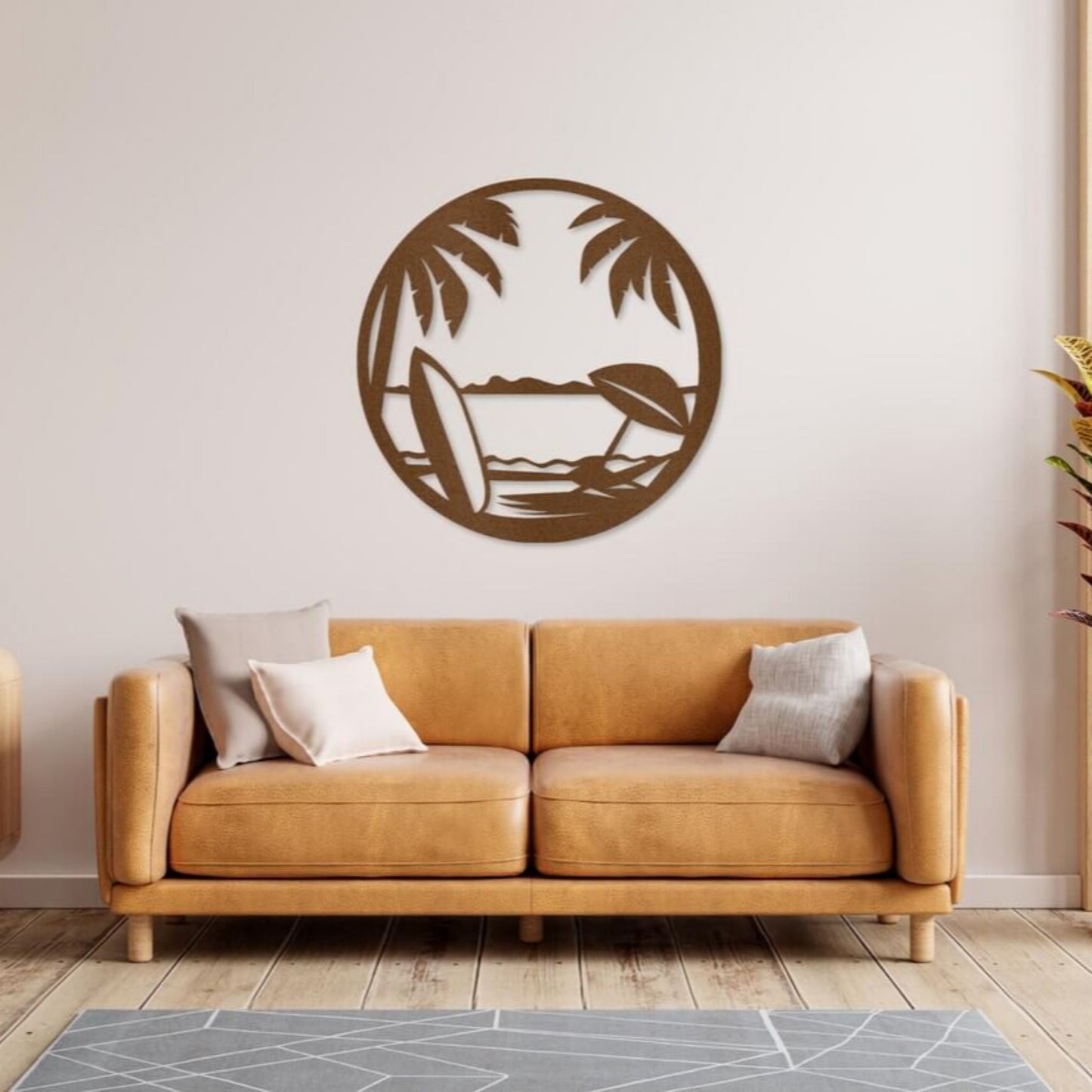 Coastal Beach Metal Wall Art