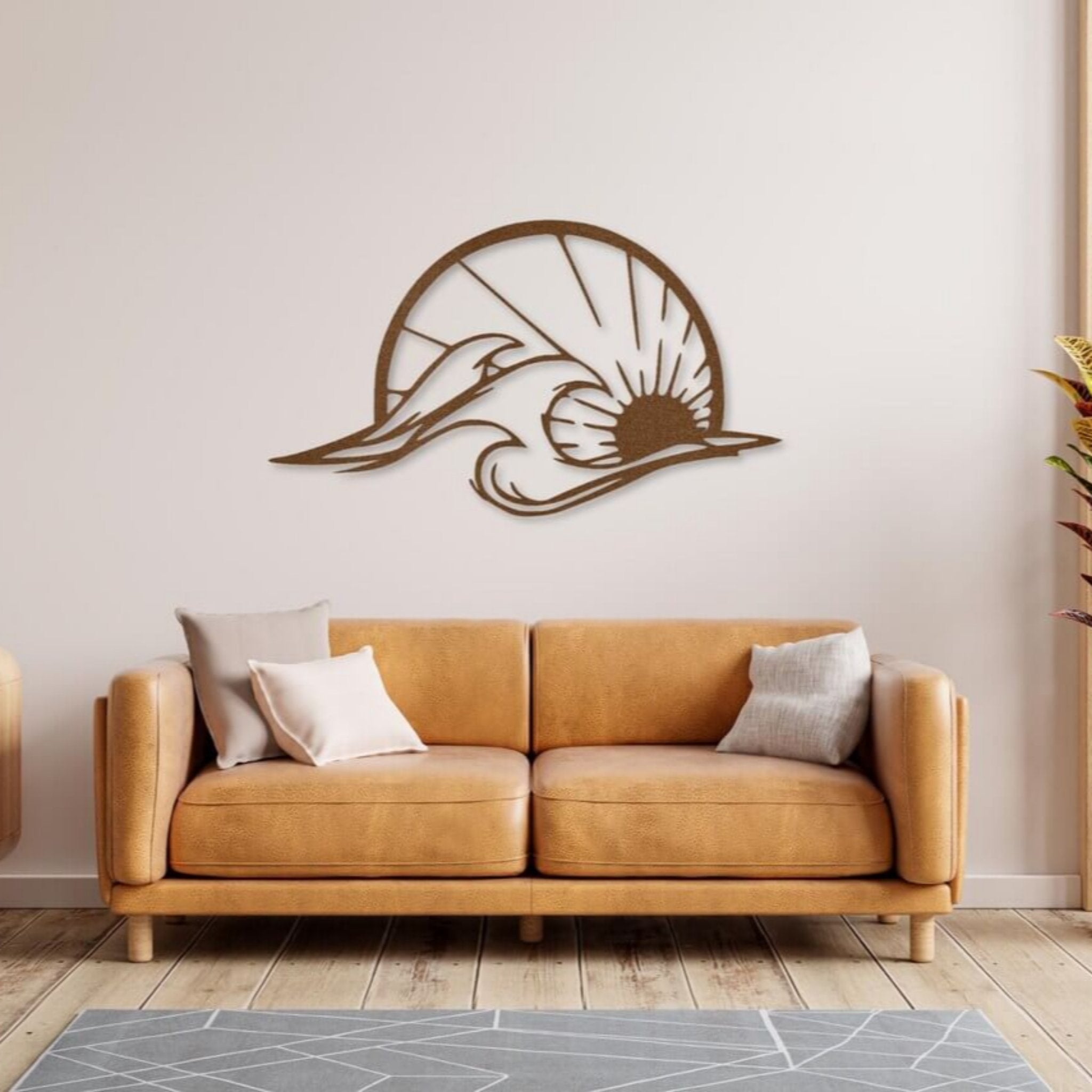 Sun And Wave Metal Wall Art