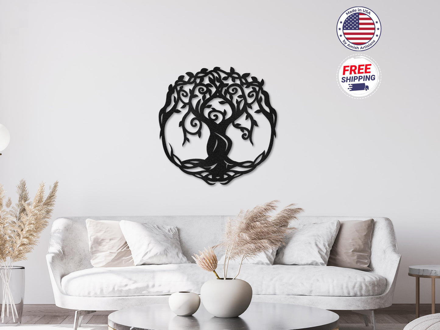 Tree of Life Metal Wall Art, Tree of Life Wall Decor, Metal Tree of Life, Family Tree, Round Tree Sign, Housewarming Gift, Home Tree Decor (MEM)