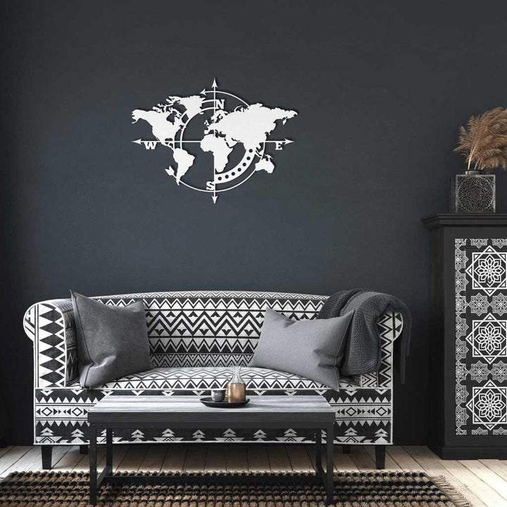Metal World Map Wall Art - ProSteel Decor 